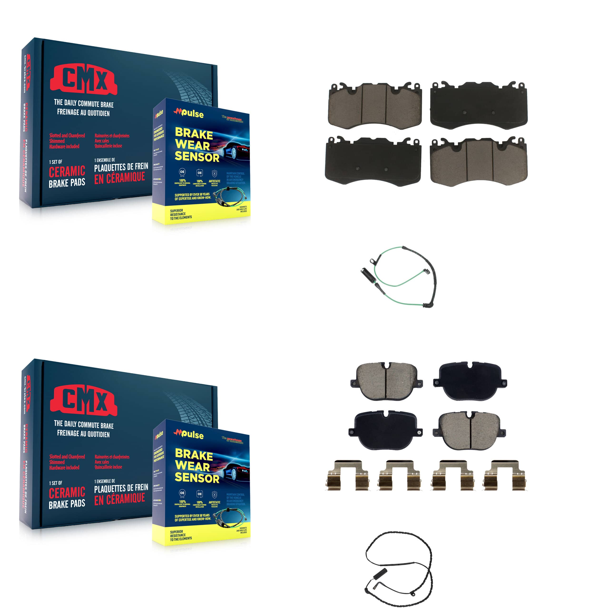 CMX - KCW-101114 - Front and Rear Disc Brake Pad Kits