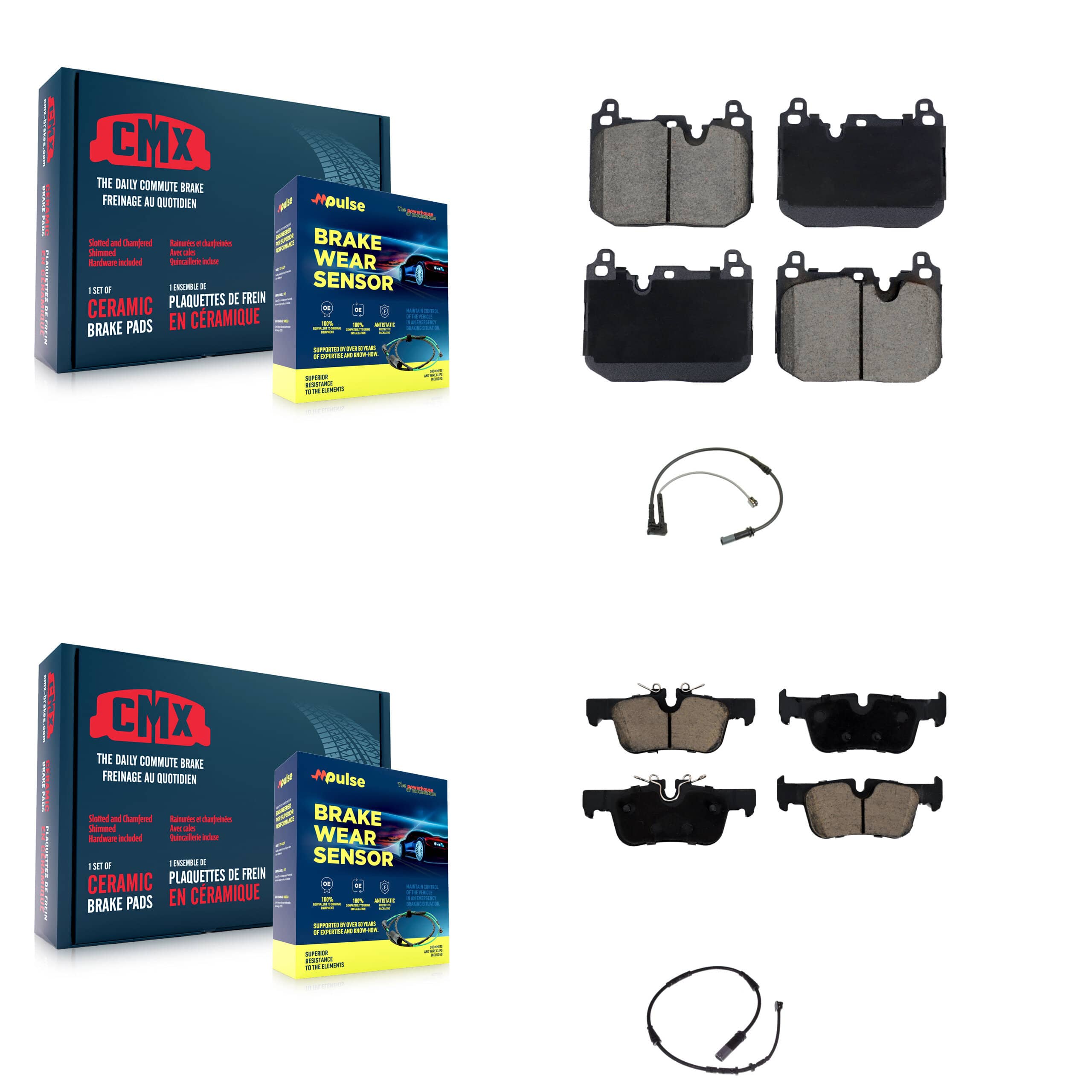 CMX - KCW-101126 - Front and Rear Disc Brake Pad Kits