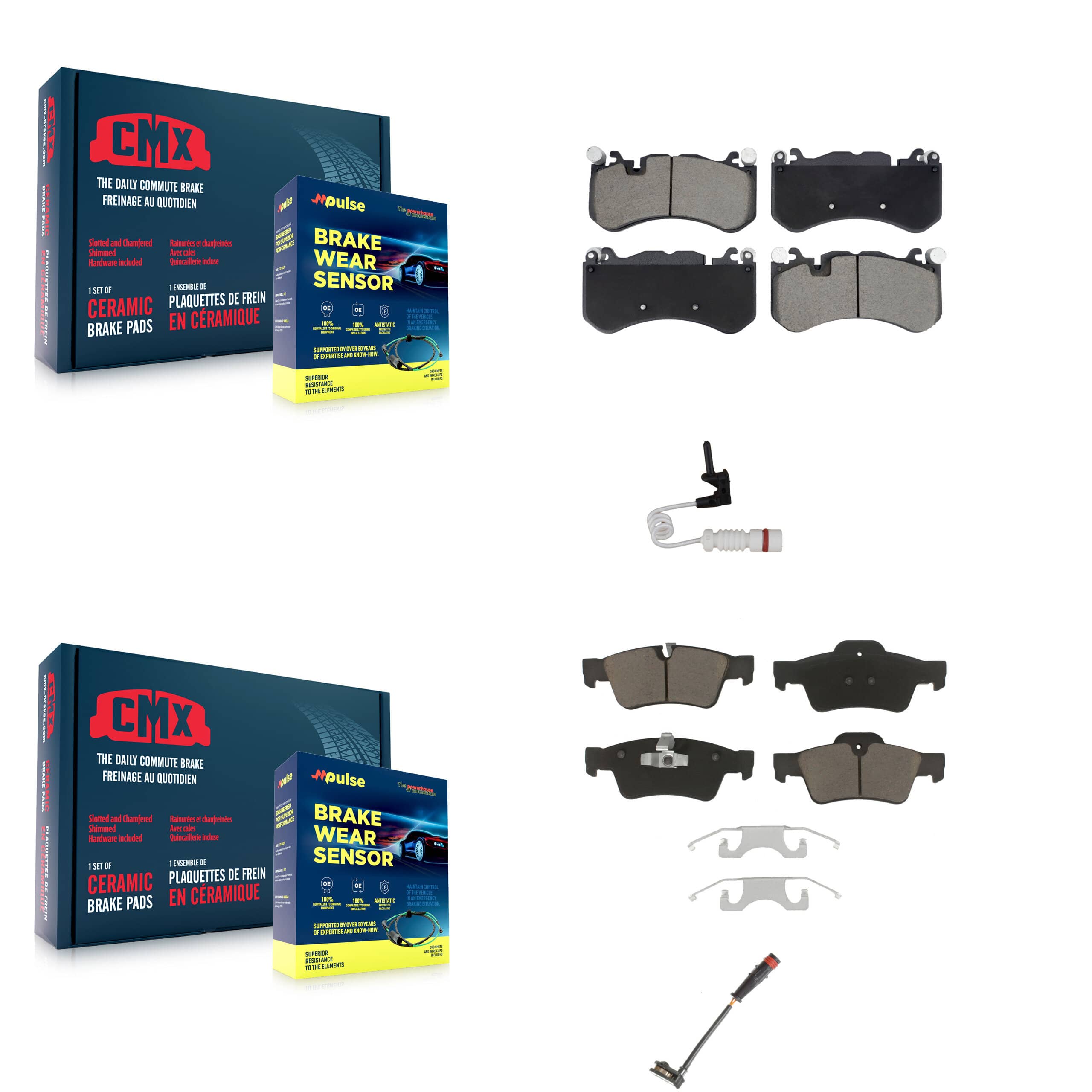 CMX - KCW-101155 - Front and Rear Disc Brake Pad Kits