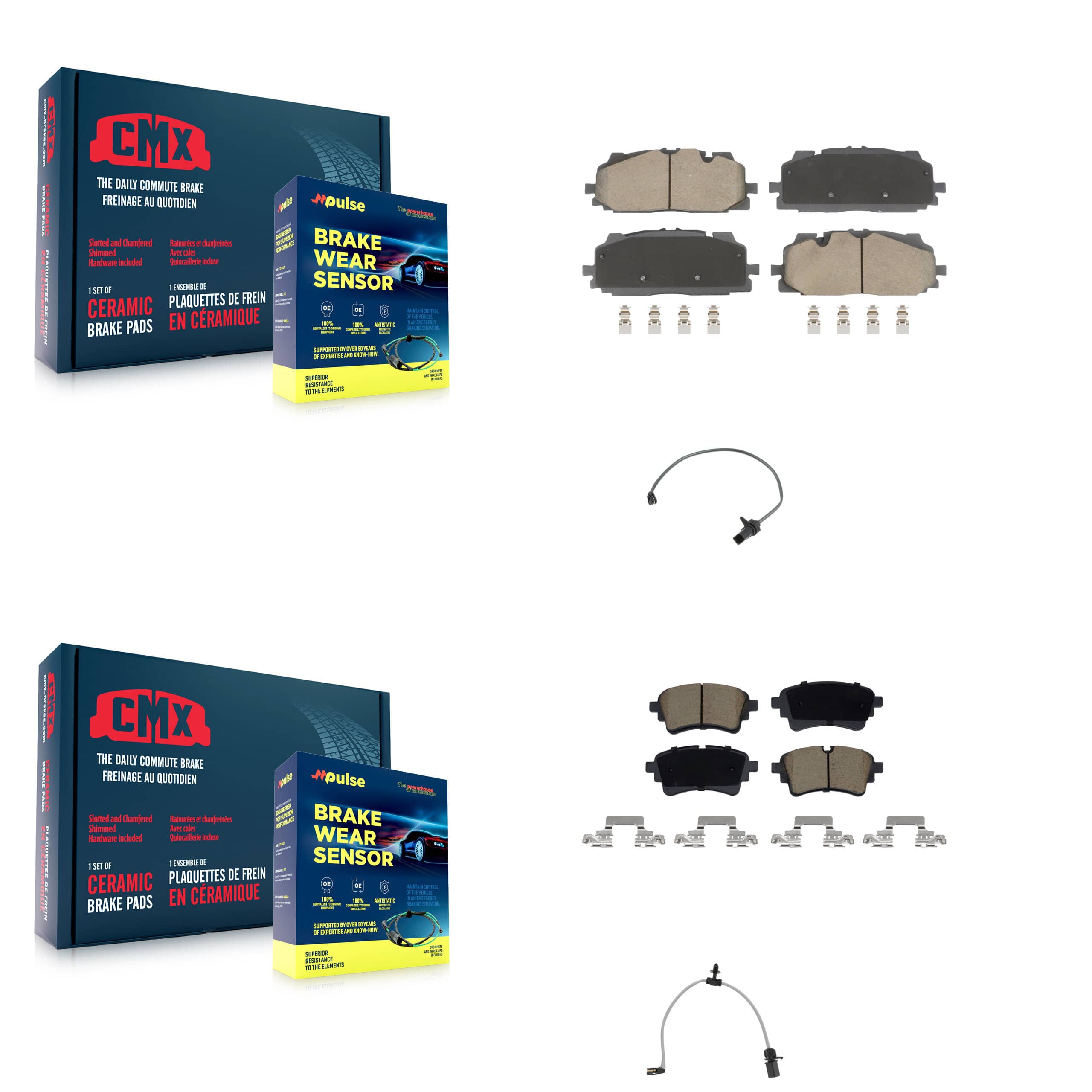 CMX - KCW-101281 - Front and Rear Disc Brake Pad Kits