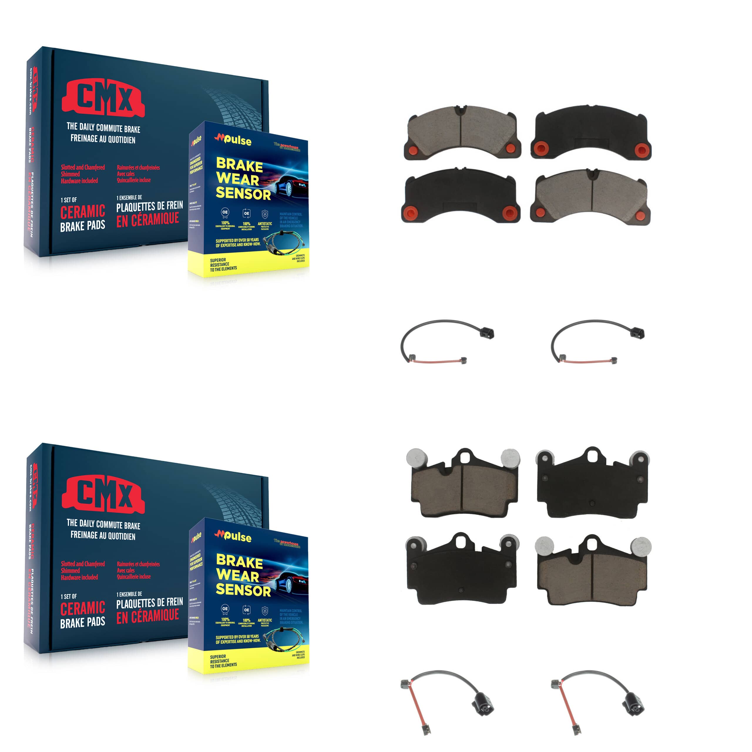 CMX - KCW-101316 - Front and Rear Disc Brake Pad Kits