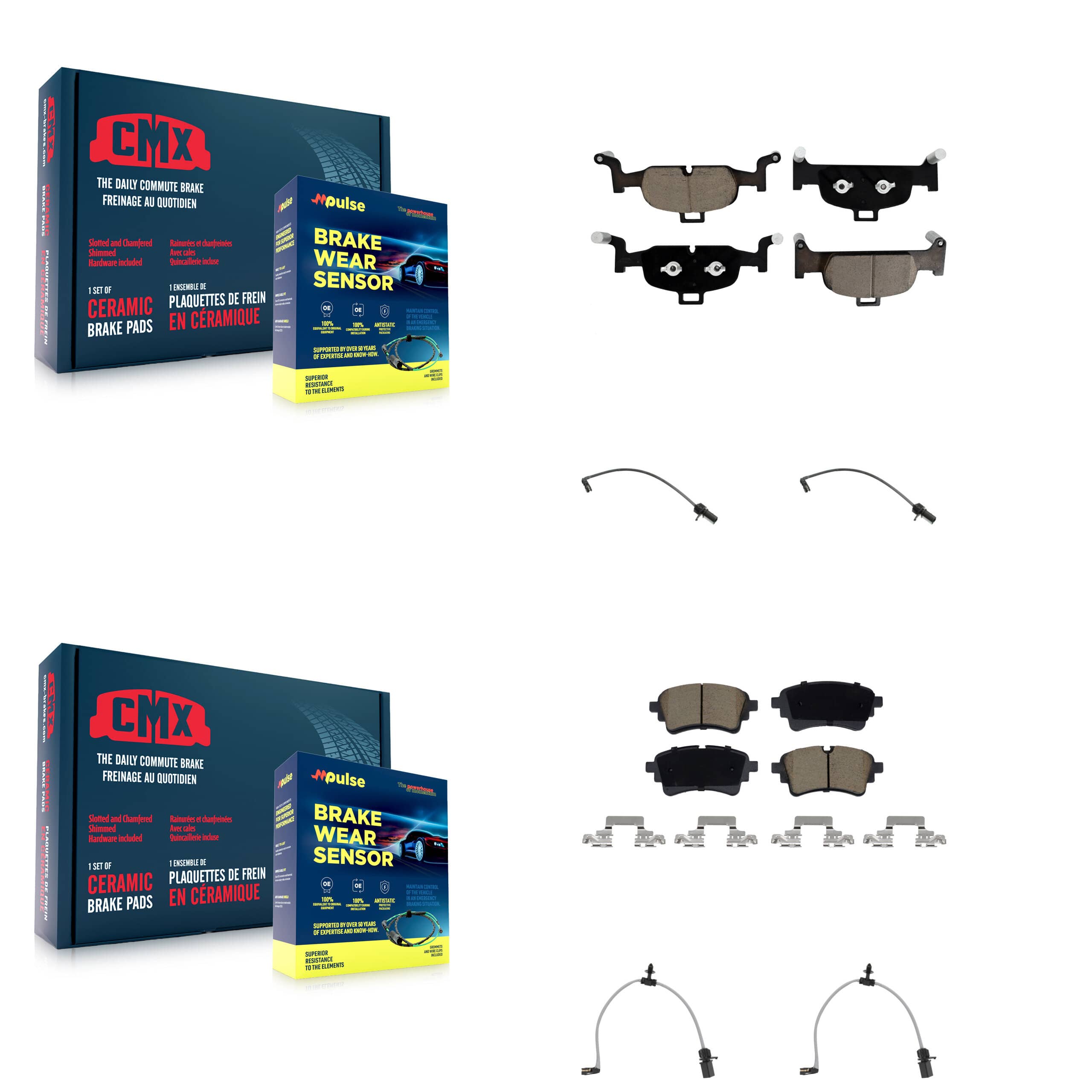 CMX - KCW-101326 - Front and Rear Disc Brake Pad Kits