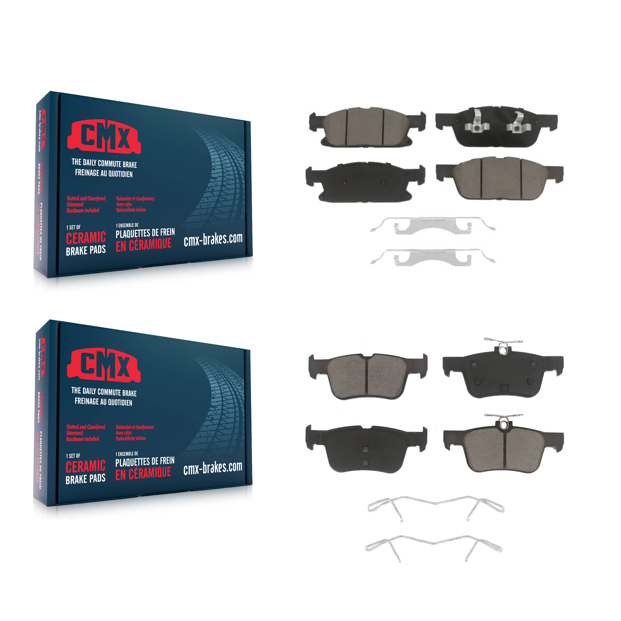CMX - KCX-100307 - Front and Rear Disc Brake Pad Kits