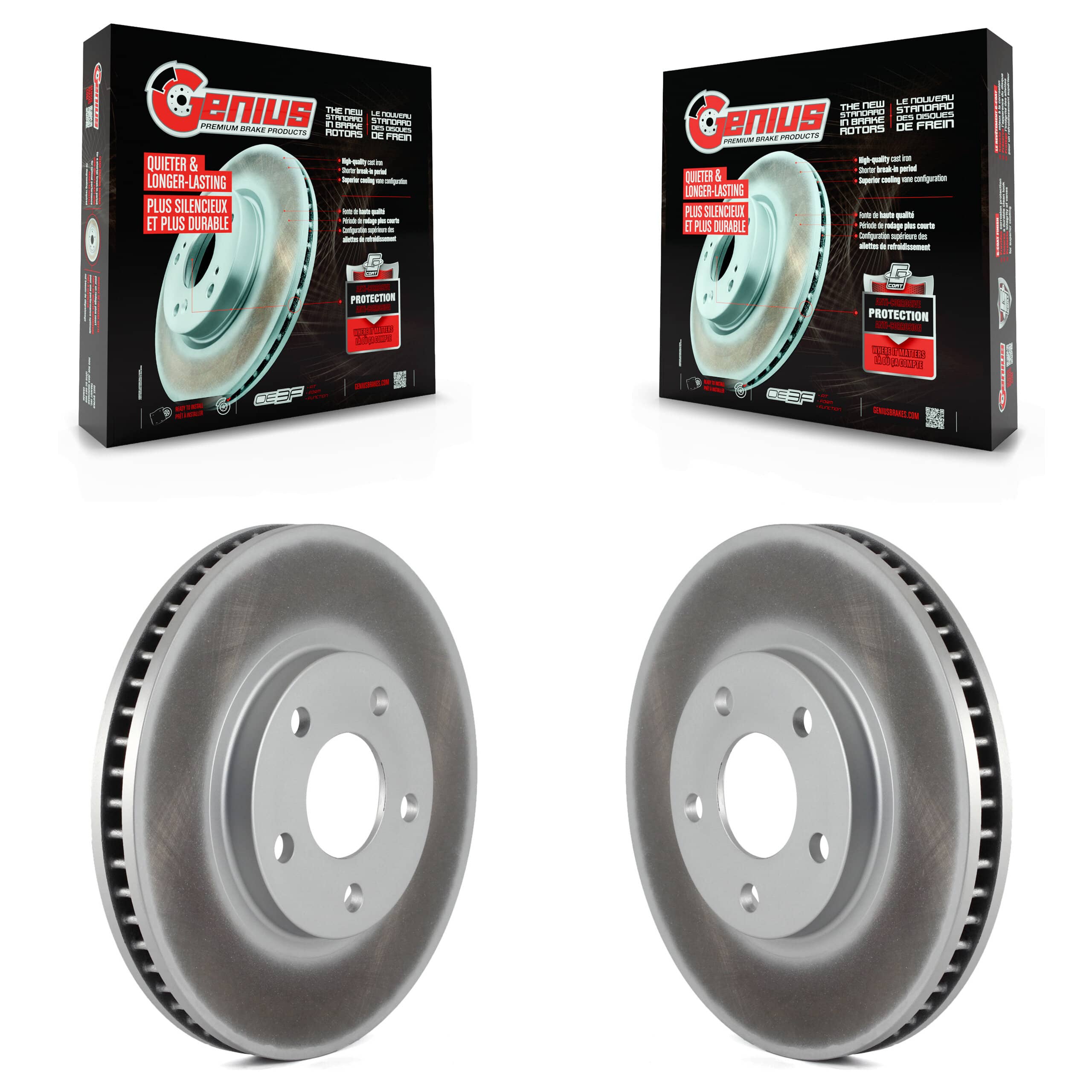 Genius - KG-100014 - Front Disc Brake Rotor Kits
