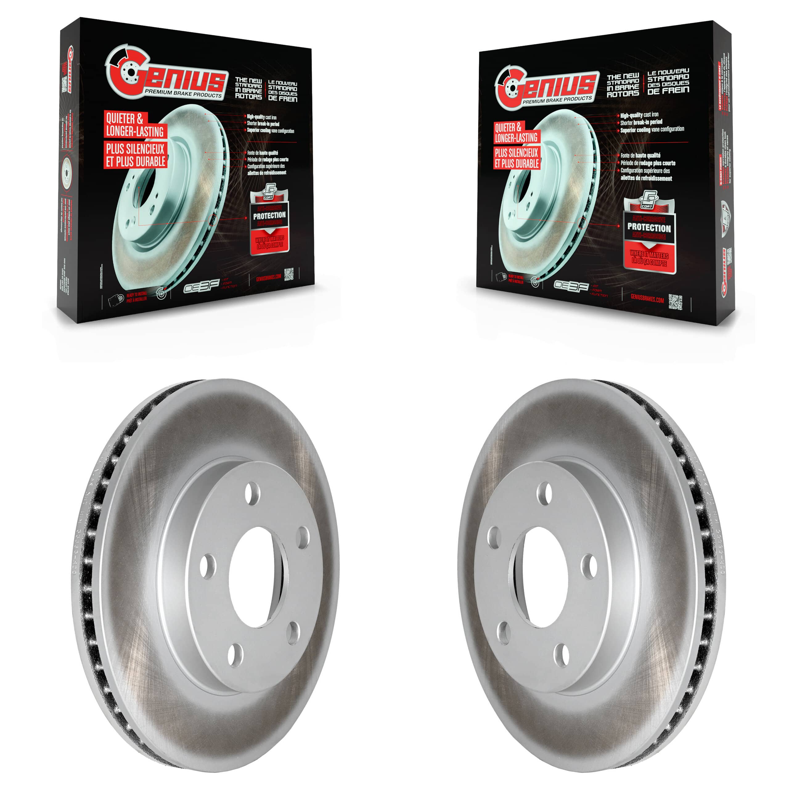 Genius - KG-100015 - Front Disc Brake Rotor Kits