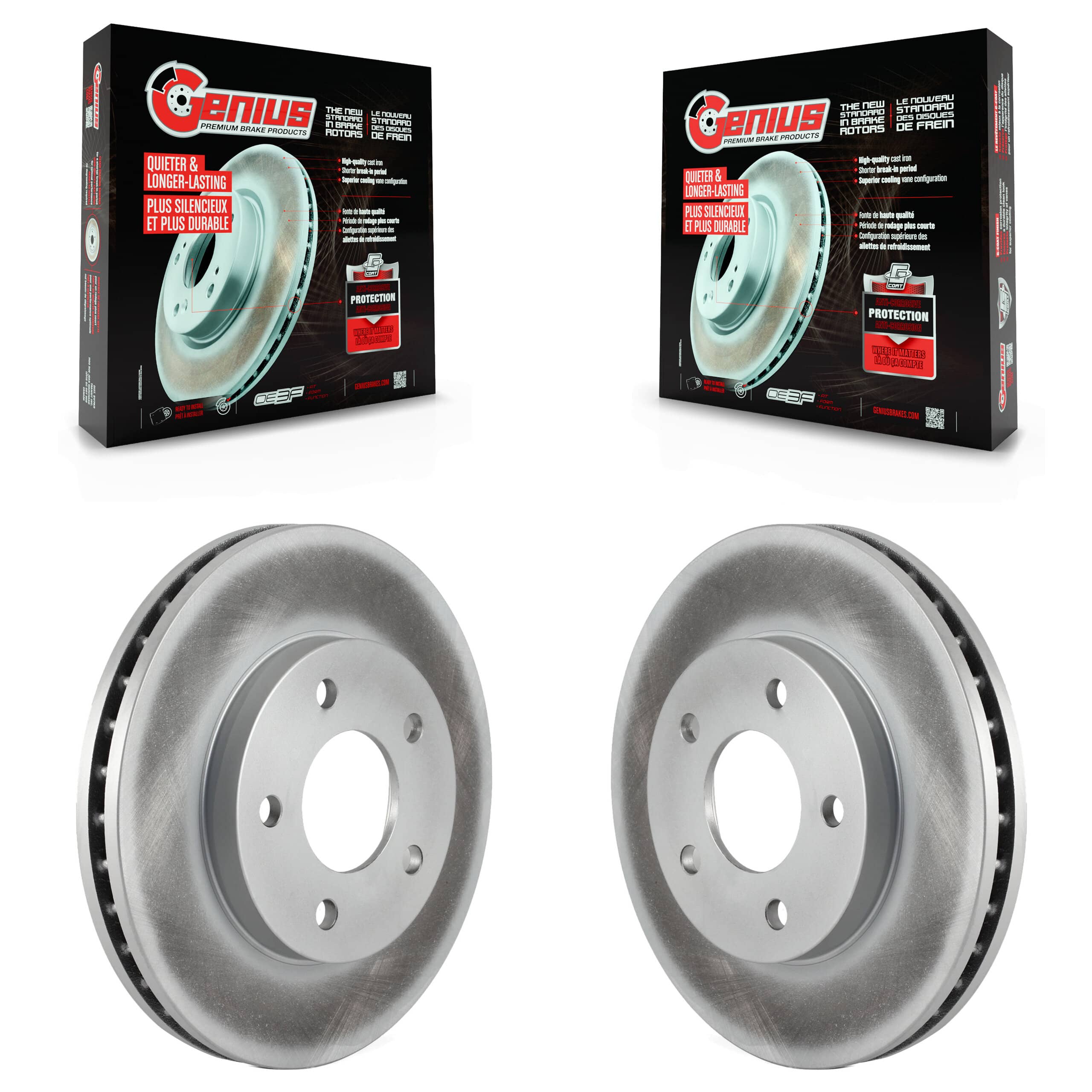 Genius - KG-100020 - Front Disc Brake Rotor Kits