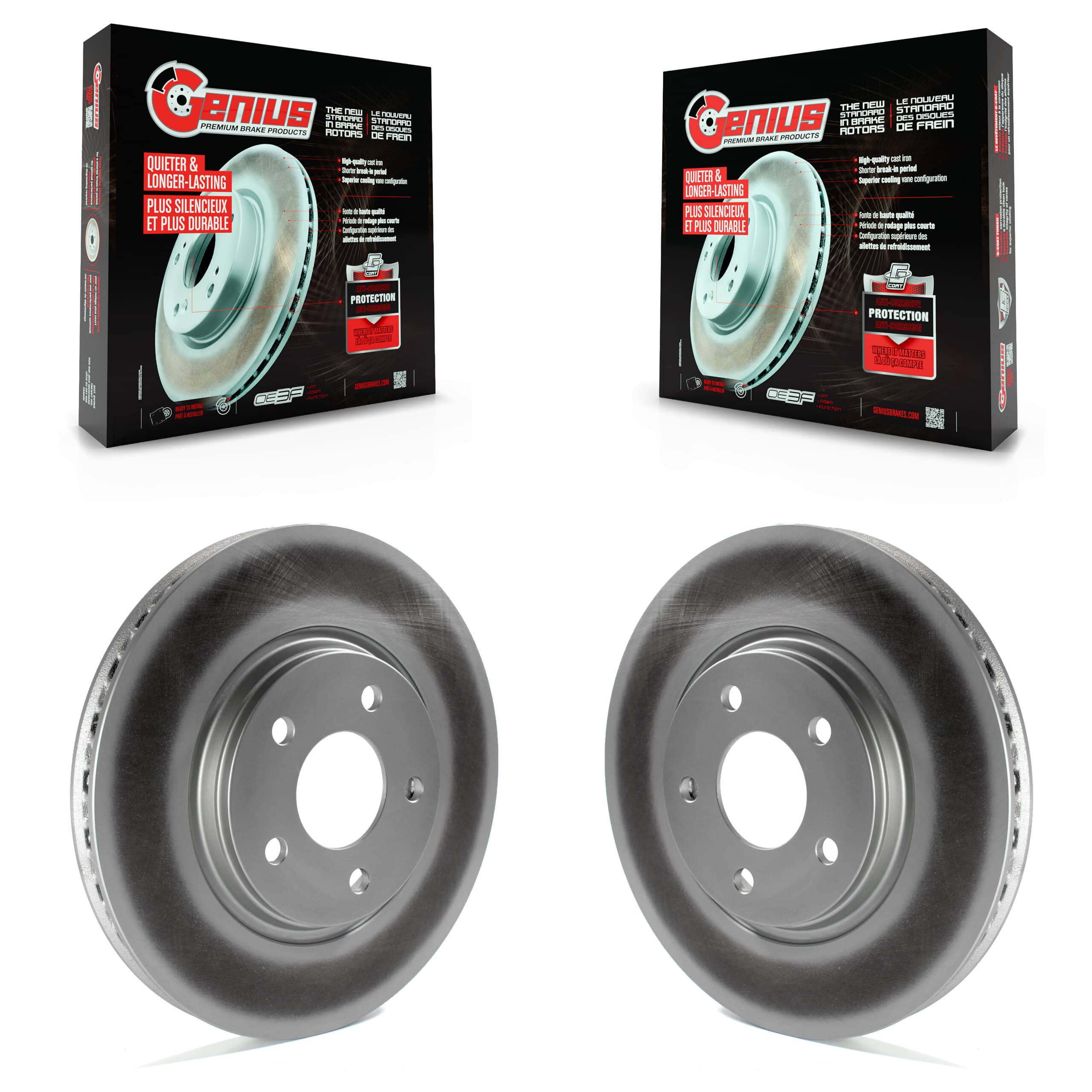 Genius - KG-100028 - Front Disc Brake Rotor Kits