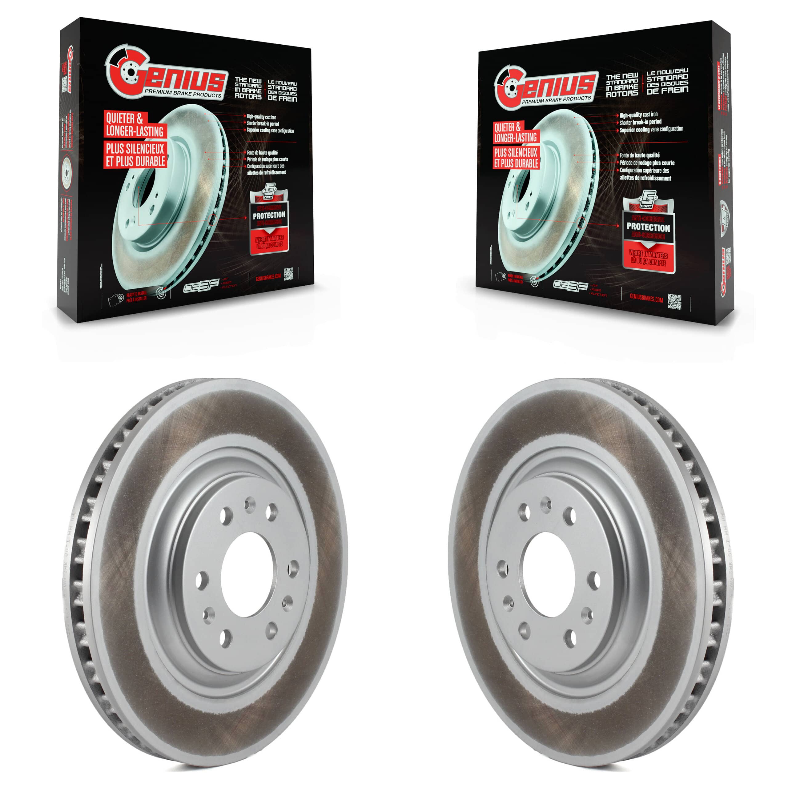 Genius - KG-100034 - Front Disc Brake Rotor Kits