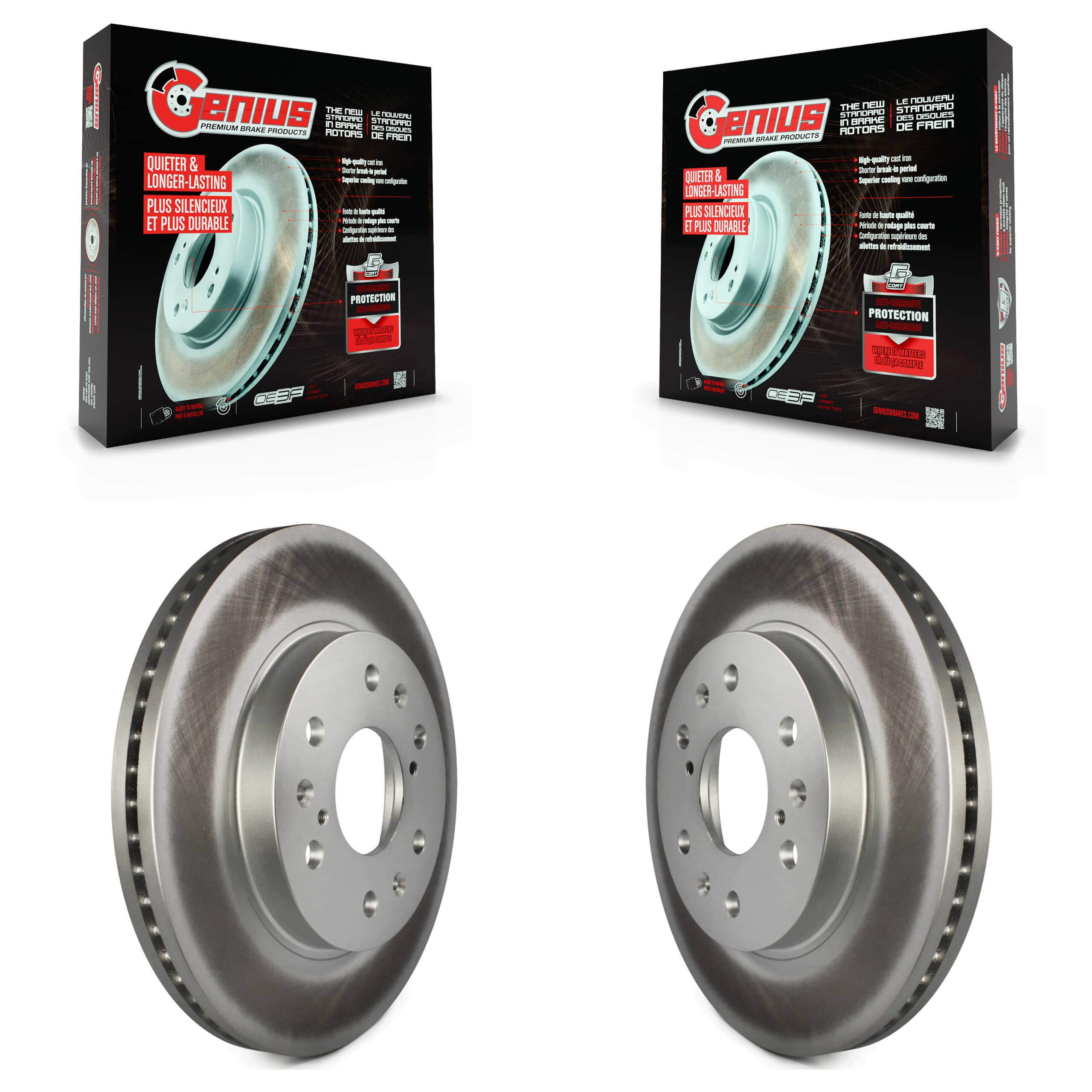 Genius - KG-100035 - Front Disc Brake Rotor Kits