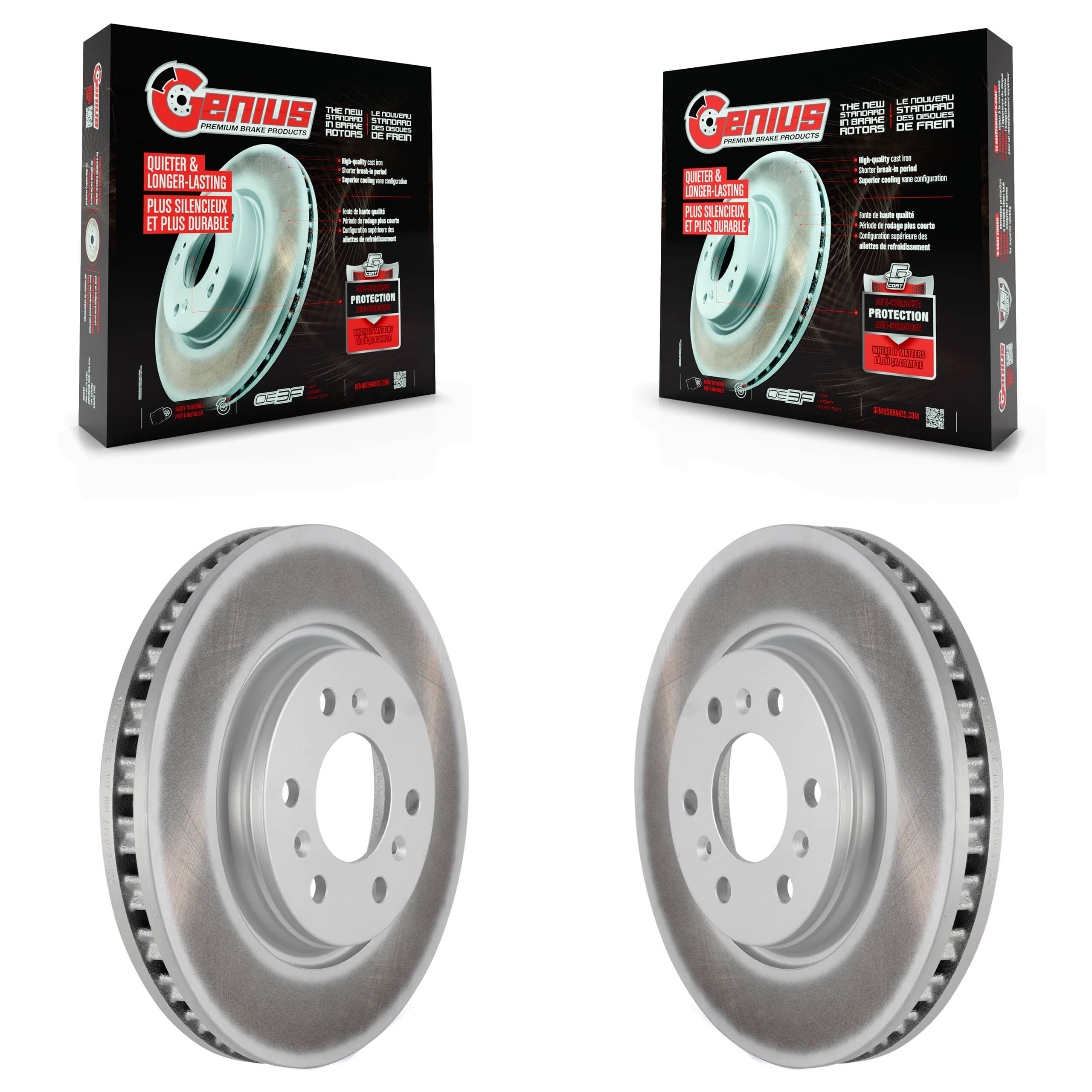 Genius - KG-100040 - Front Disc Brake Rotor Kits