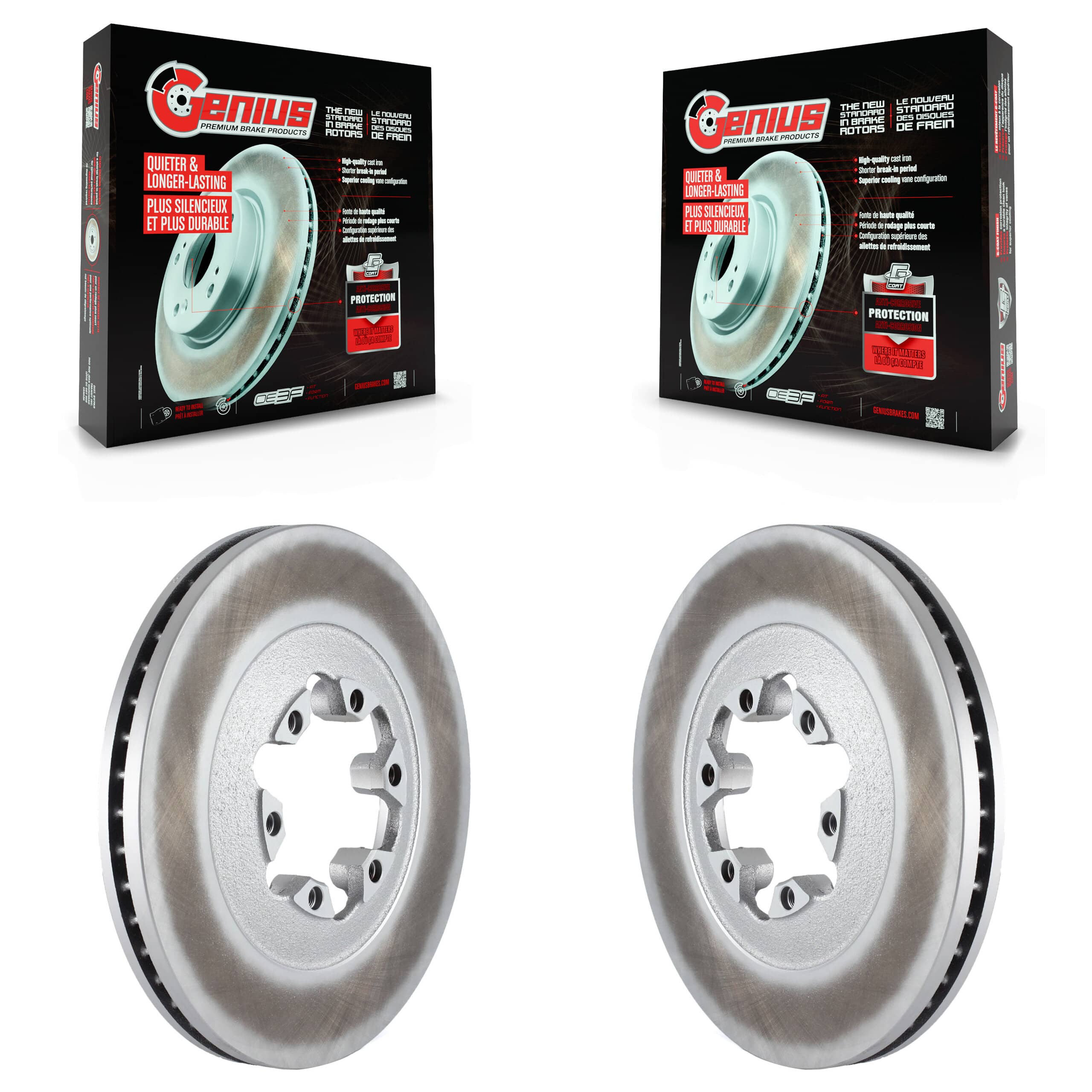Genius - KG-100050 - Front Disc Brake Rotor Kits
