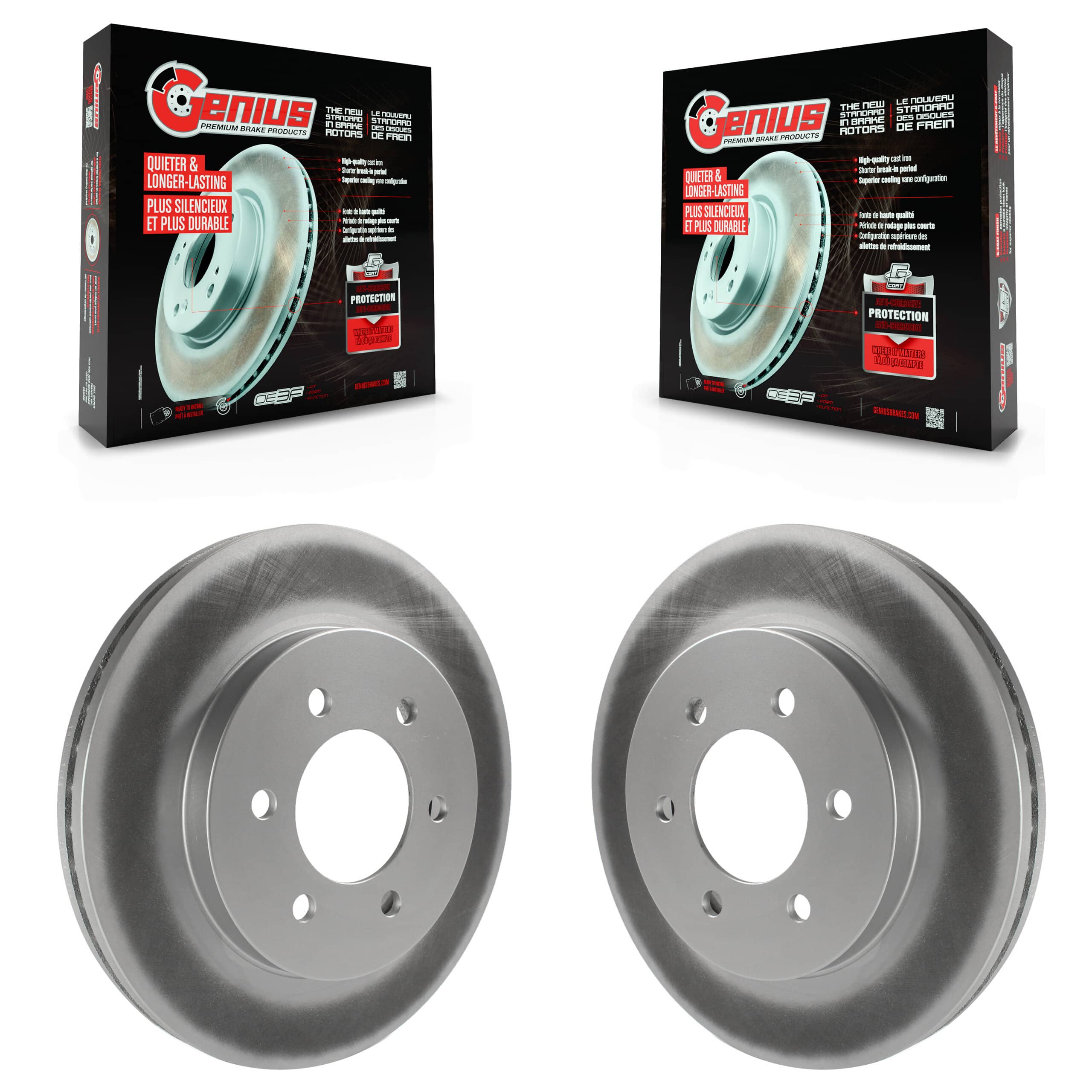 Genius - KG-100078 - Front Disc Brake Rotor Kits