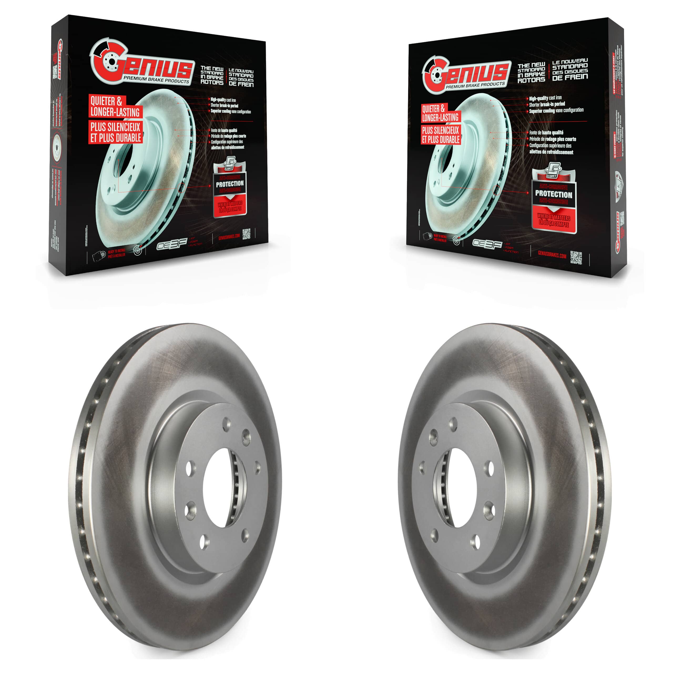 Genius - KG-100088 - Front Disc Brake Rotor Kits
