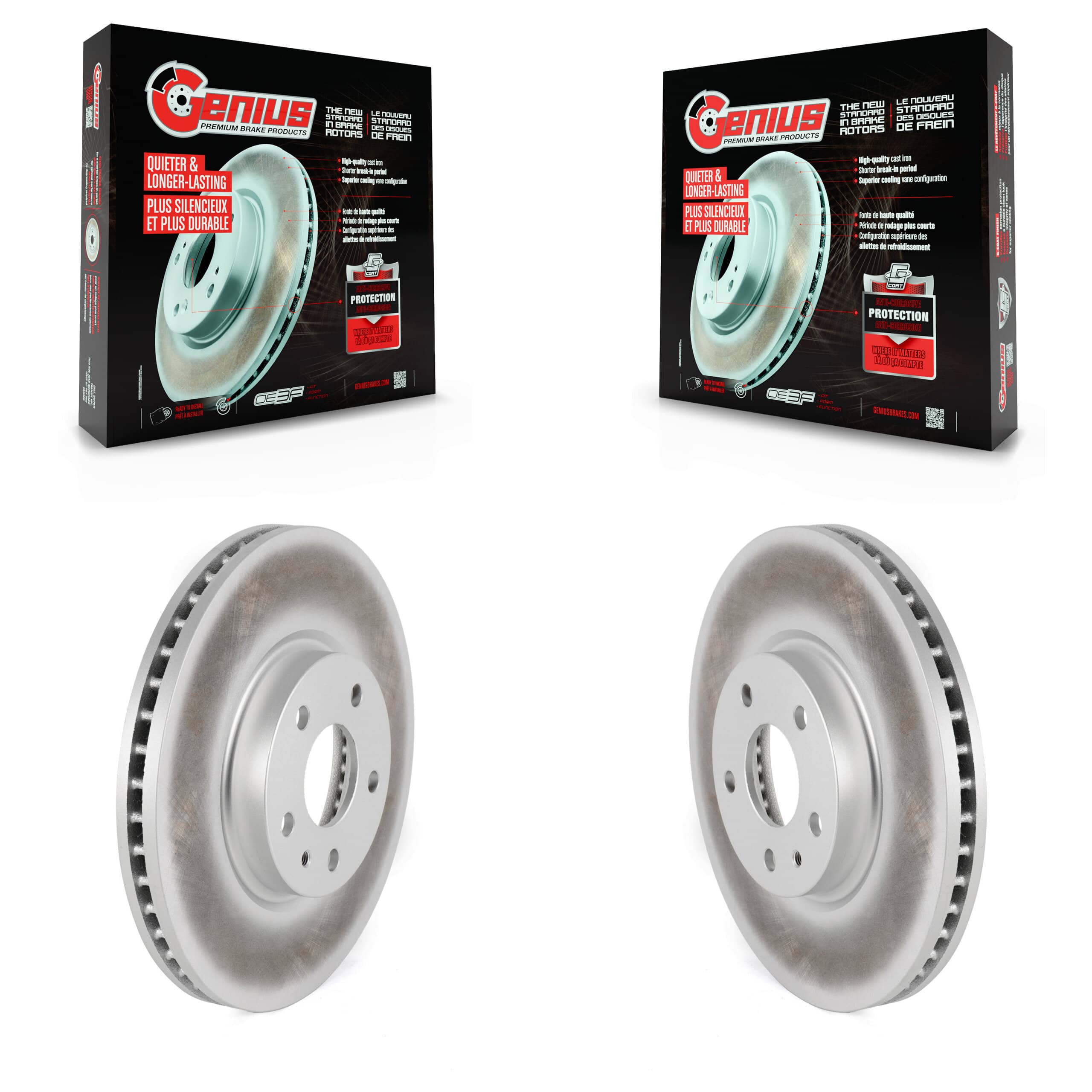 Genius - KG-100104 - Front Disc Brake Rotor Kits