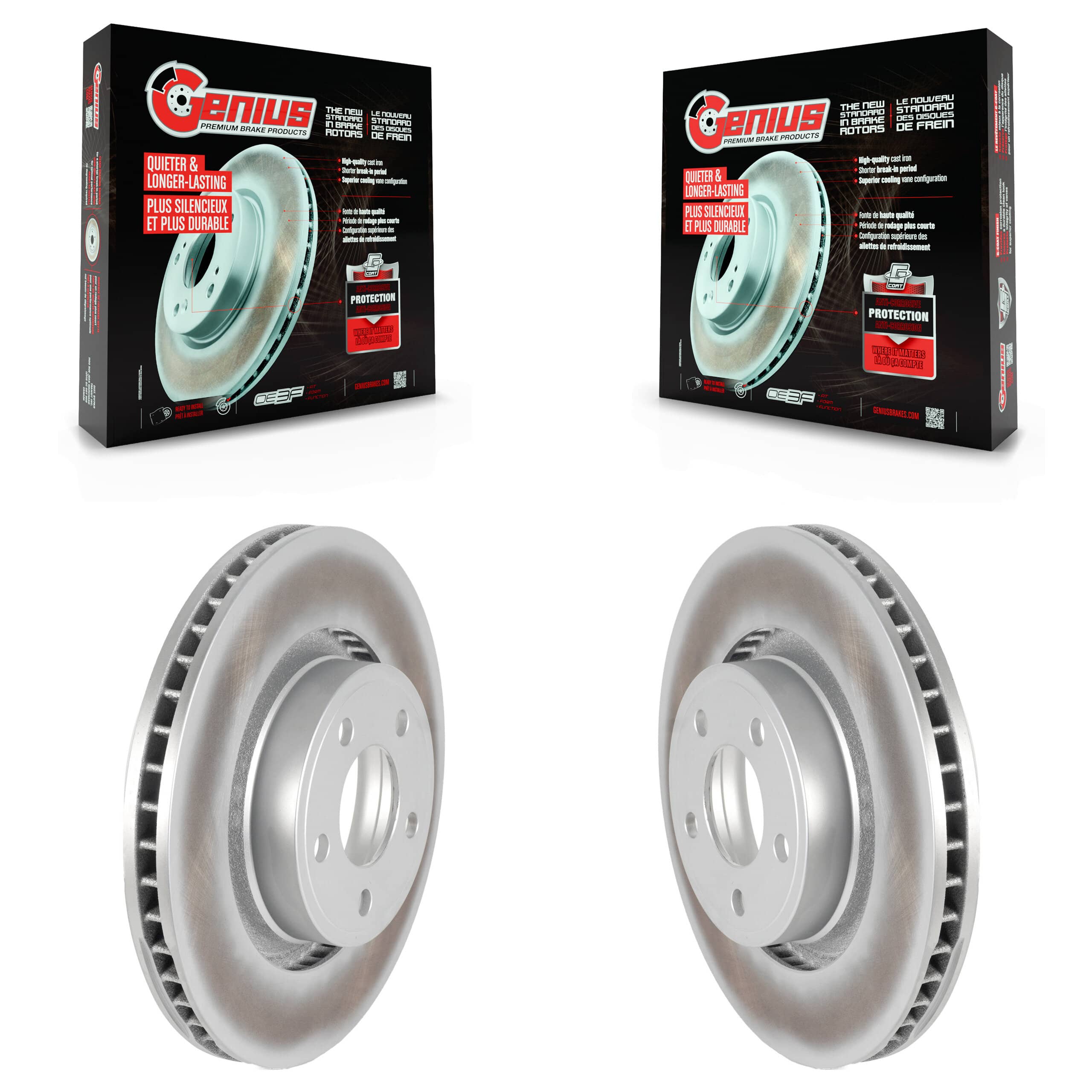 Genius - KG-100108 - Front Disc Brake Rotor Kits