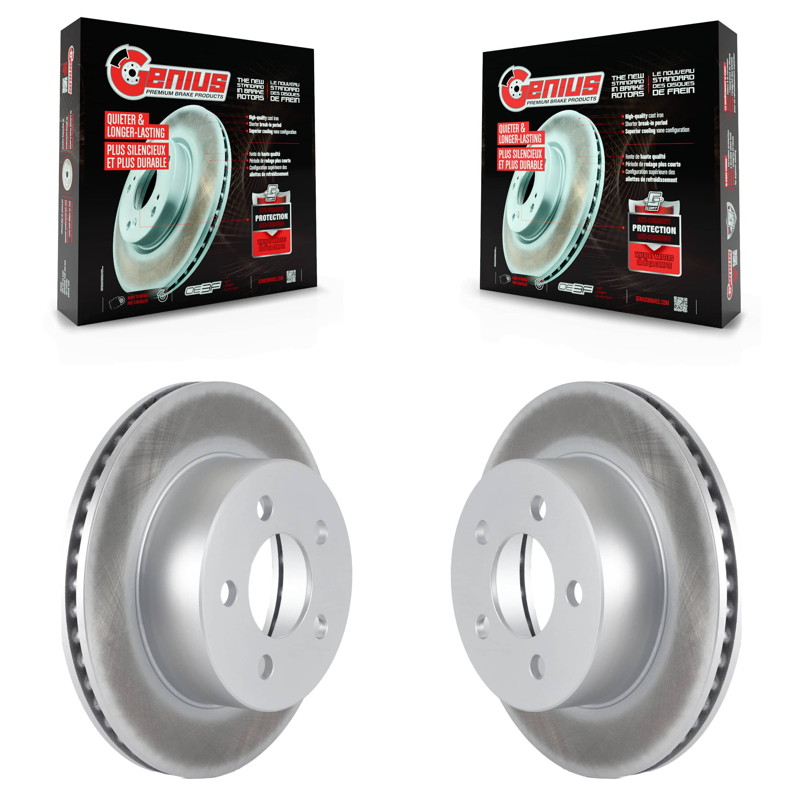 Genius - KG-100118 - Front Disc Brake Rotor Kits
