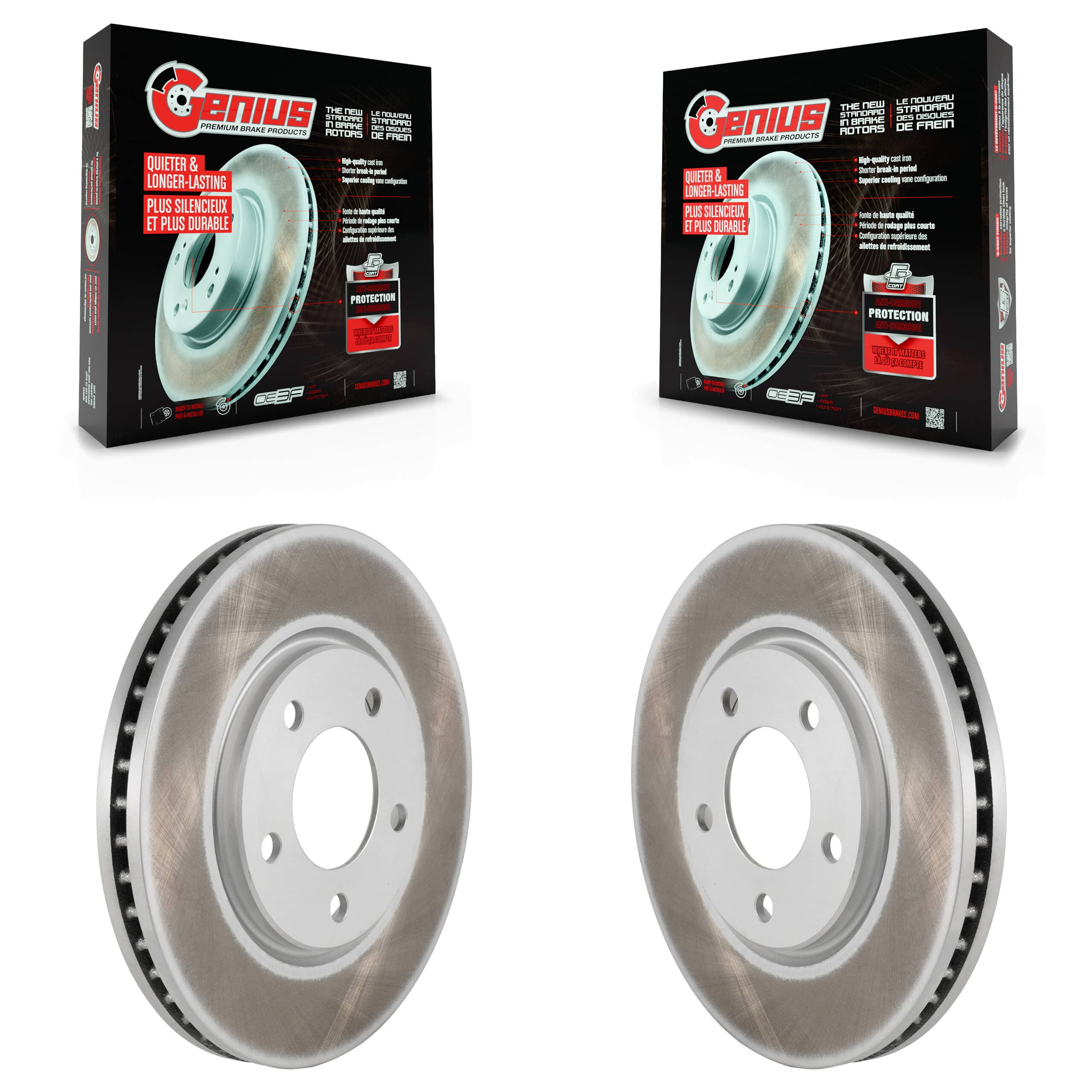 Genius - KG-100122 - Front Disc Brake Rotor Kits