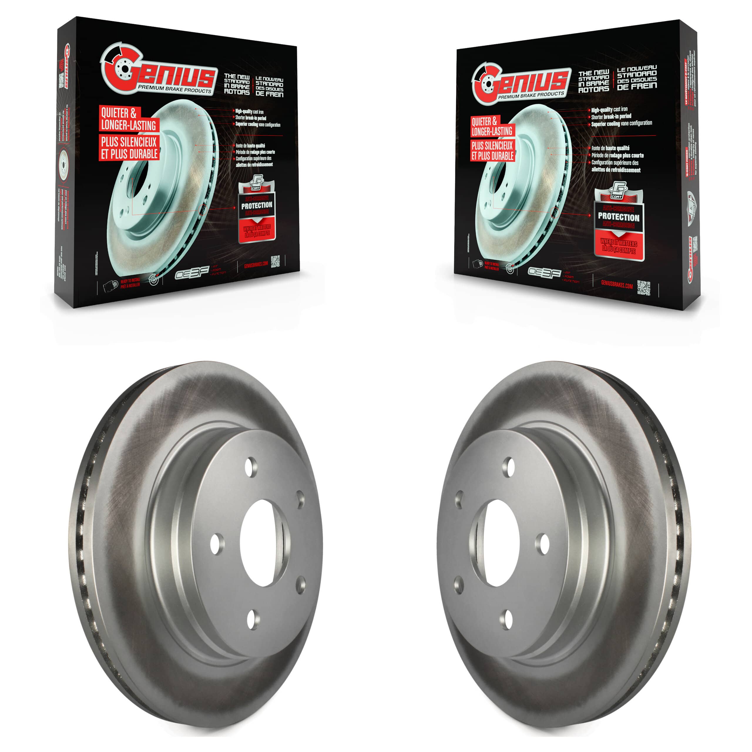 Genius - KG-100123 - Front Disc Brake Rotor Kits