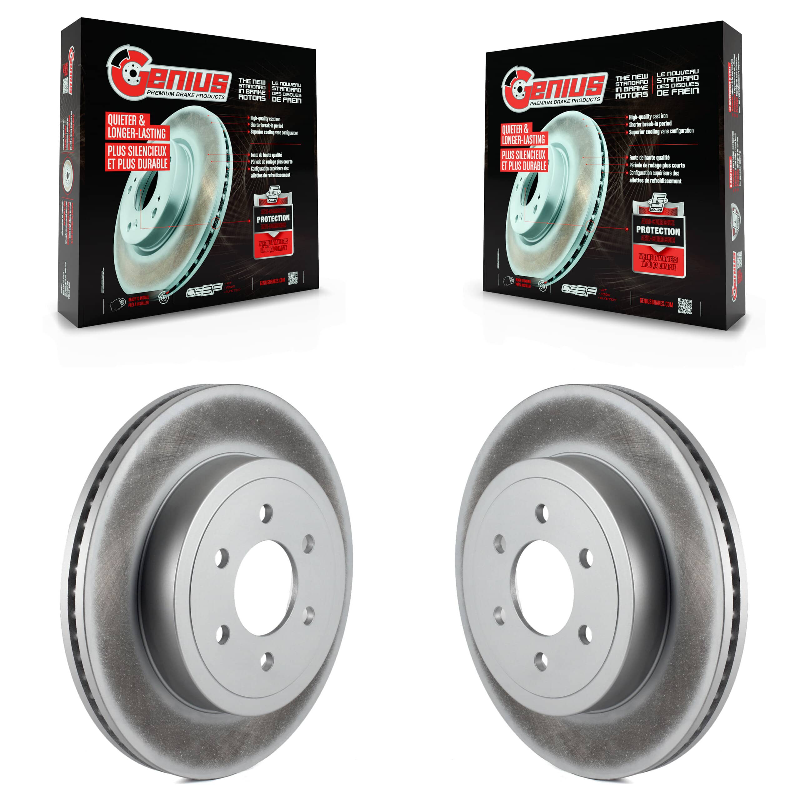 Genius - KG-100125 - Front Disc Brake Rotor Kits