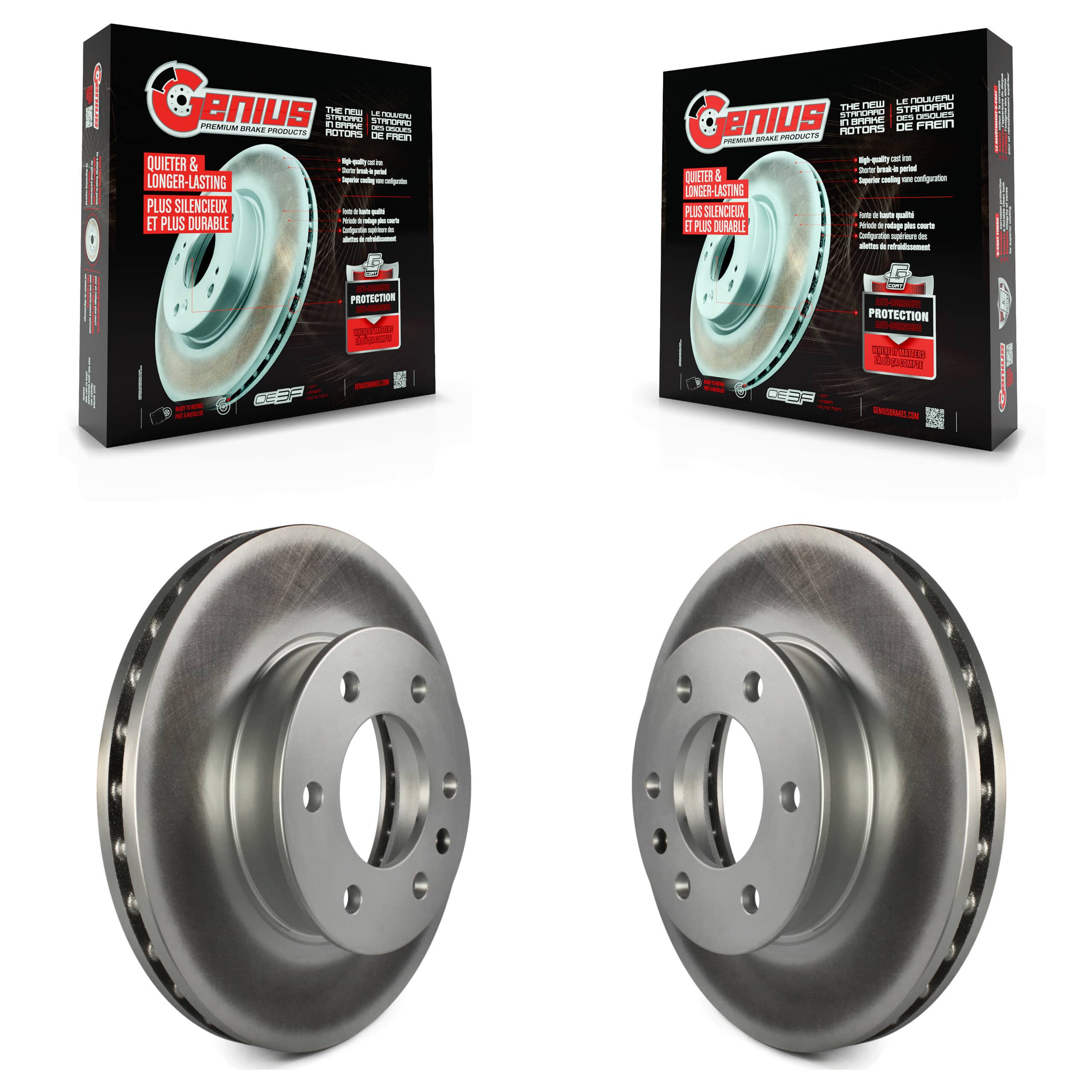 Genius - KG-100137 - Front Disc Brake Rotor Kits