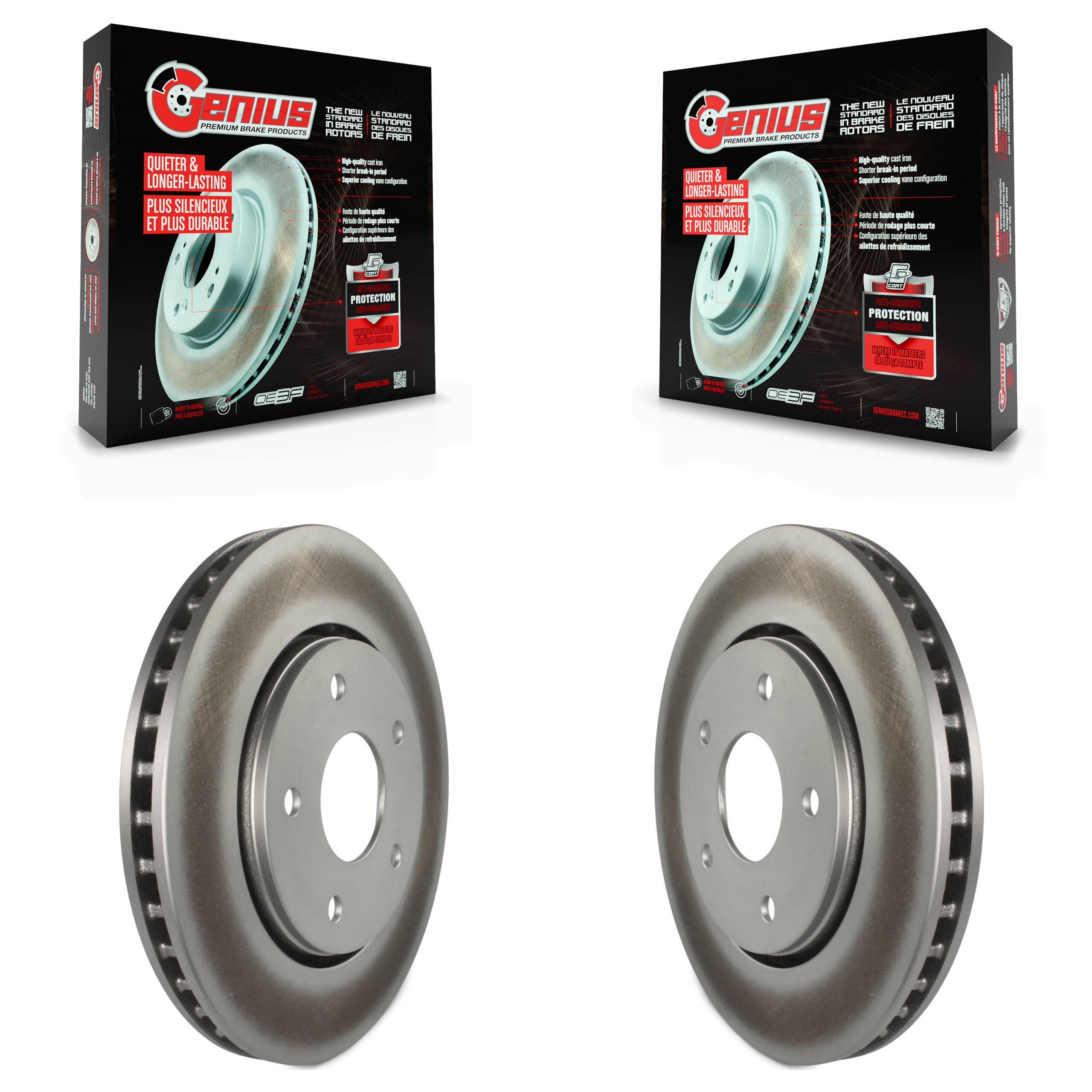 Genius - KG-100138 - Front Disc Brake Rotor Kits