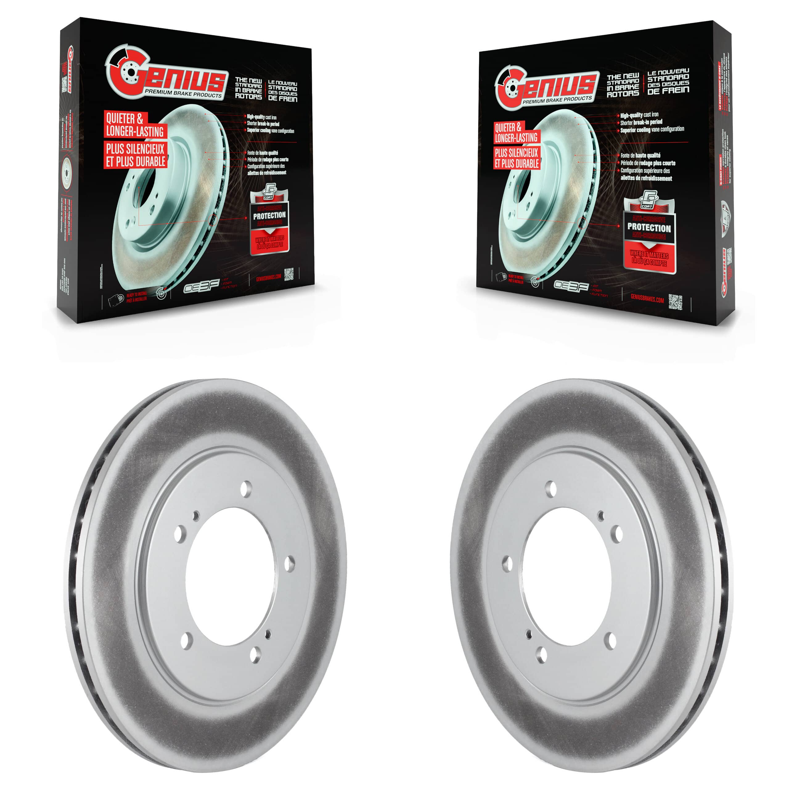 Genius - KG-100172 - Front Disc Brake Rotor Kits