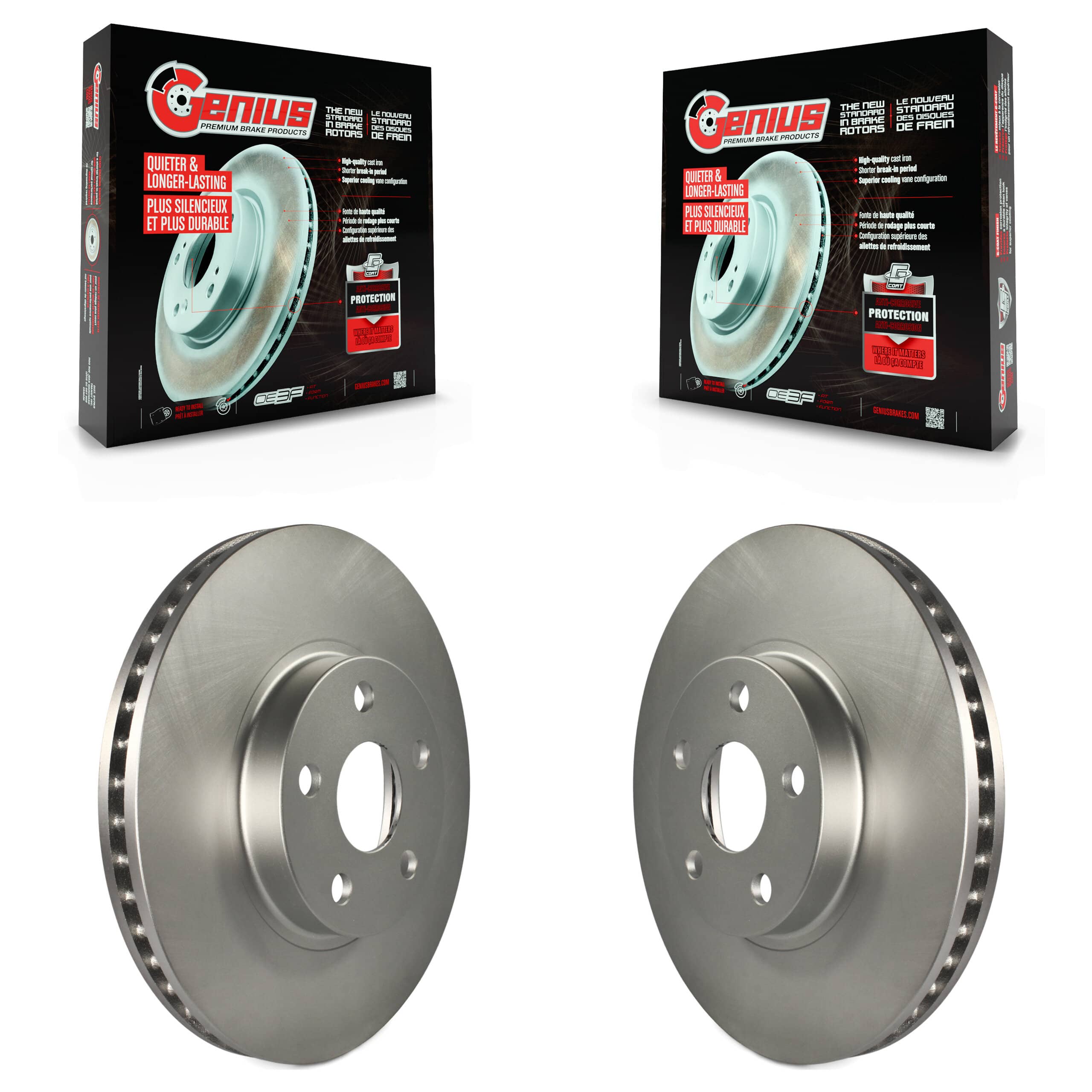 Genius - KG-100174 - Front Disc Brake Rotor Kits
