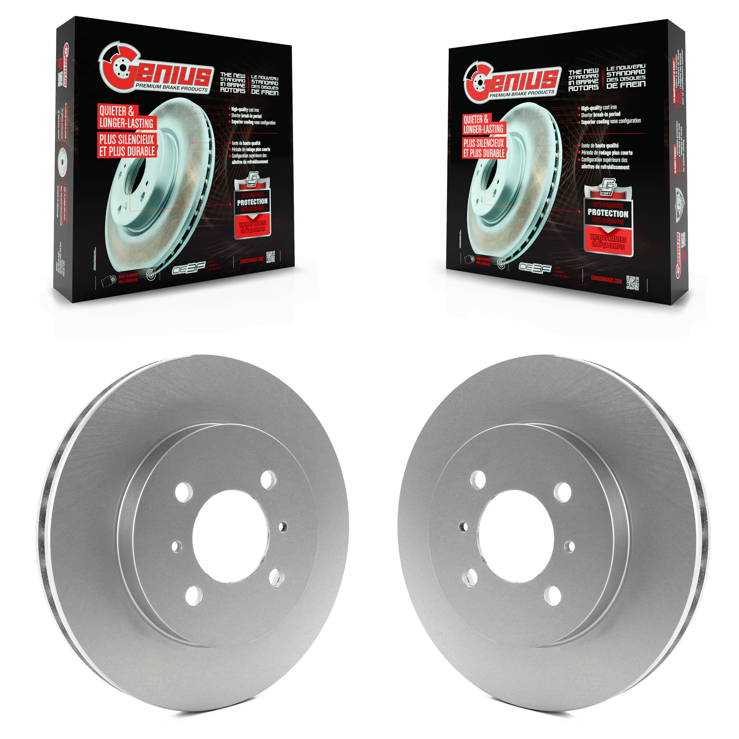 Genius - KG-100176 - Front Disc Brake Rotor Kits