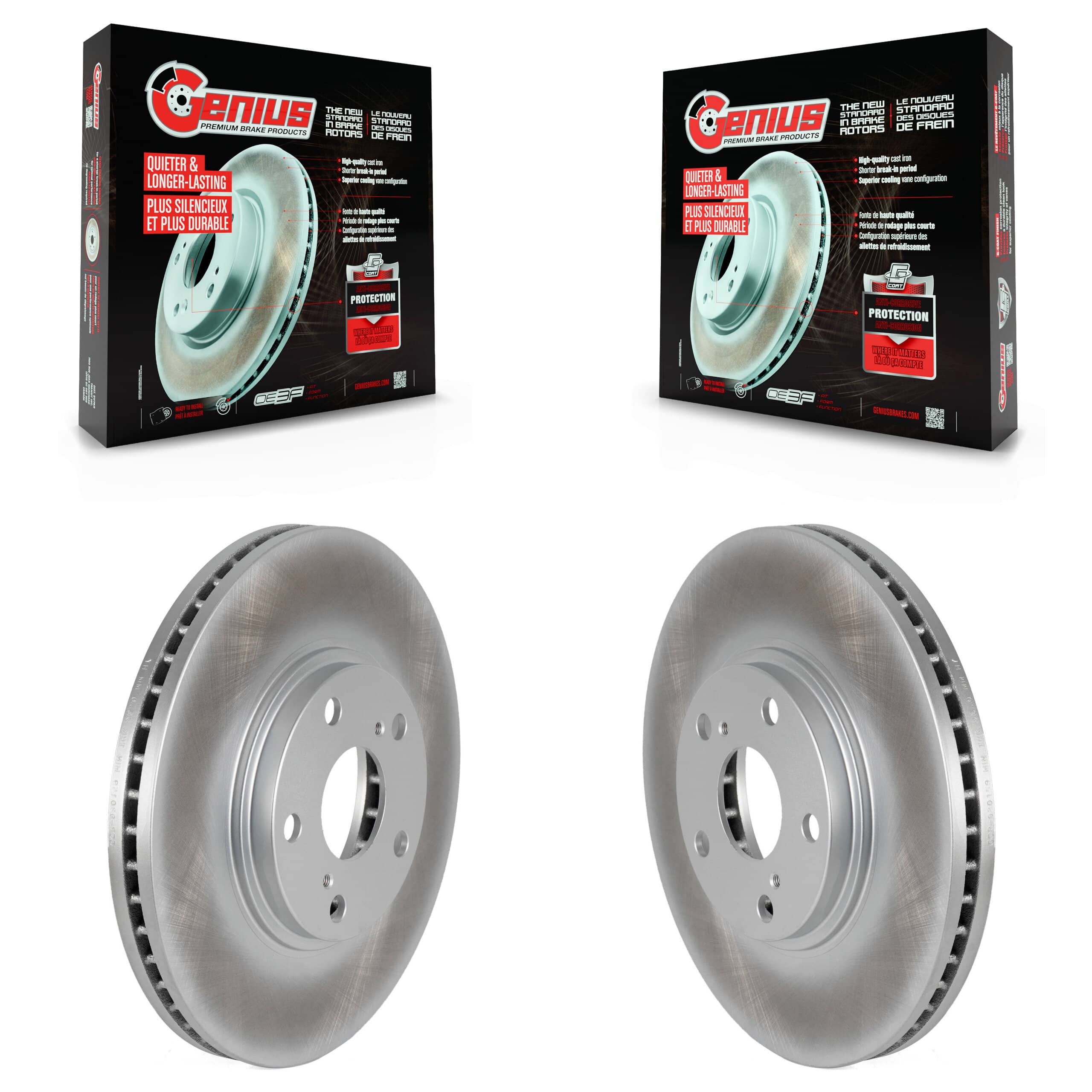 Genius - KG-100203 - Front Disc Brake Rotor Kits