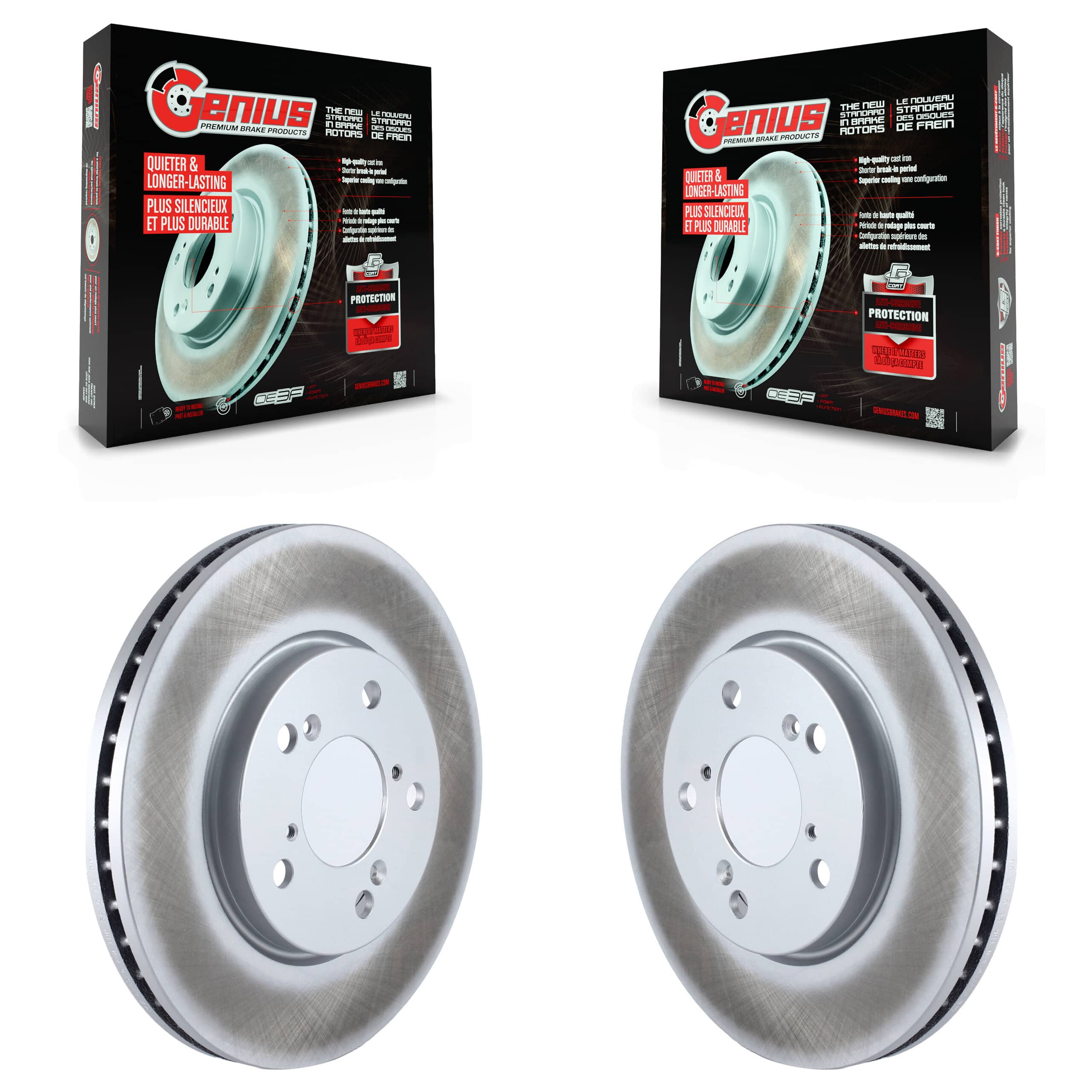 Genius - KG-100216 - Front Disc Brake Rotor Kits