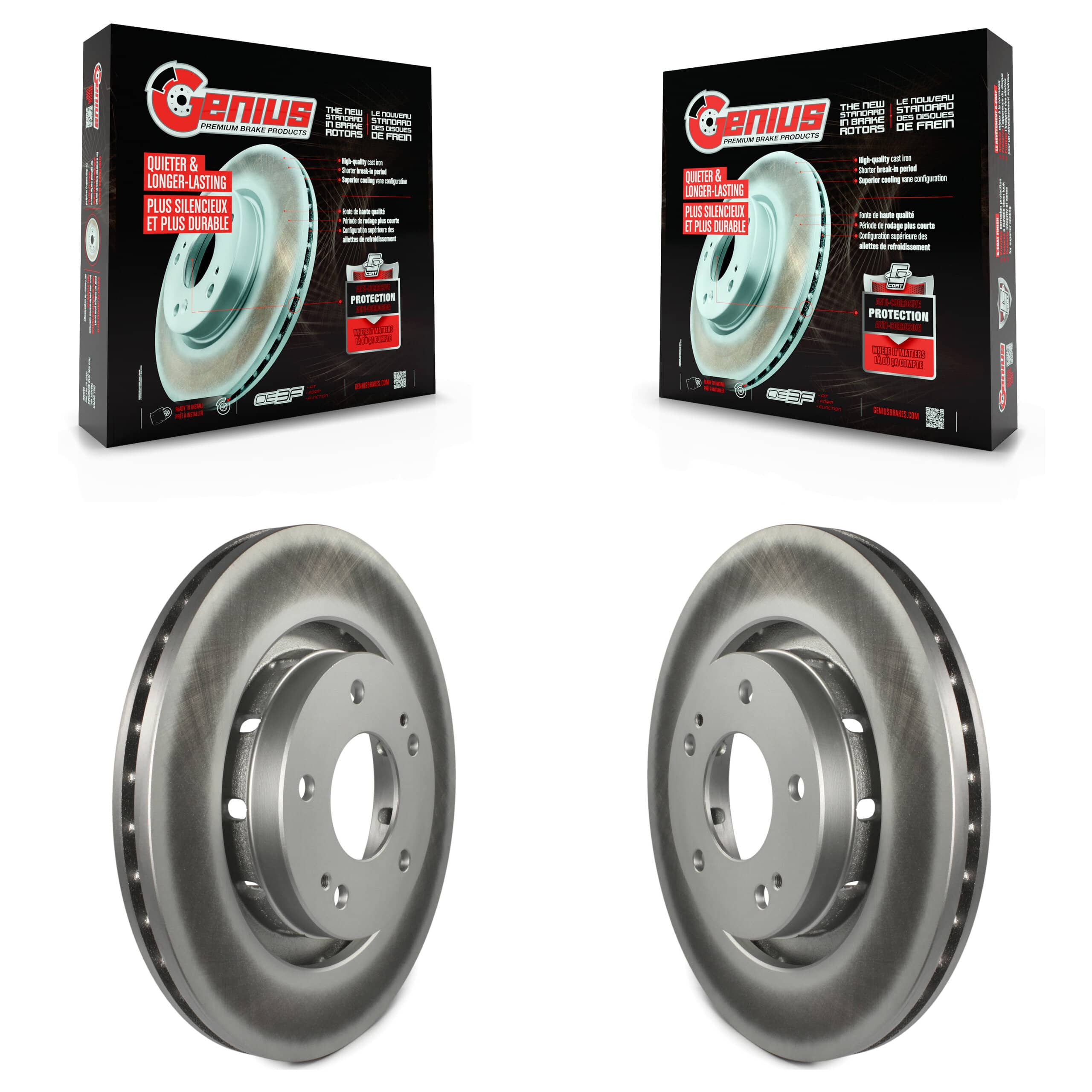 Genius - KG-100232 - Front Disc Brake Rotor Kits