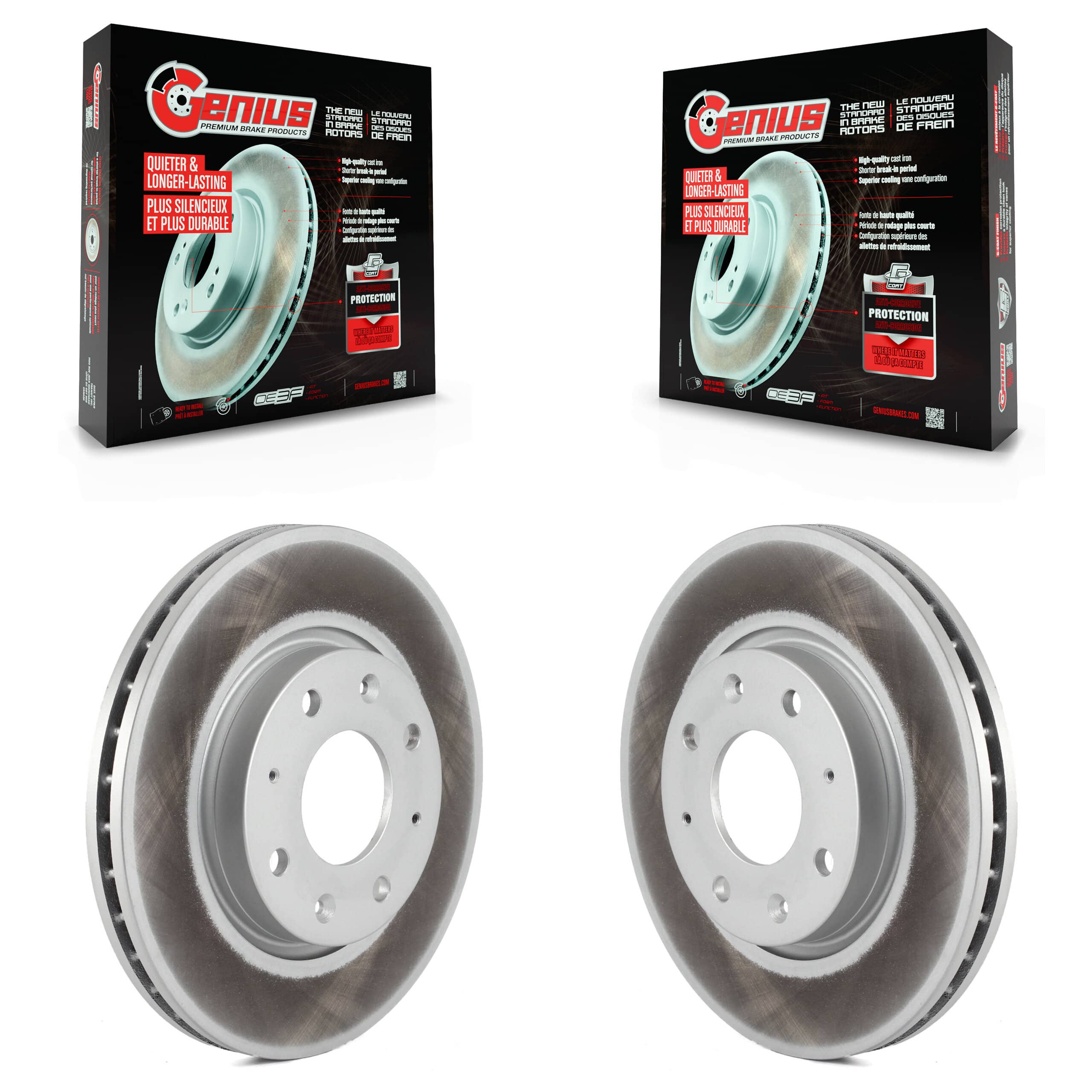 Genius - KG-100241 - Front Disc Brake Rotor Kits