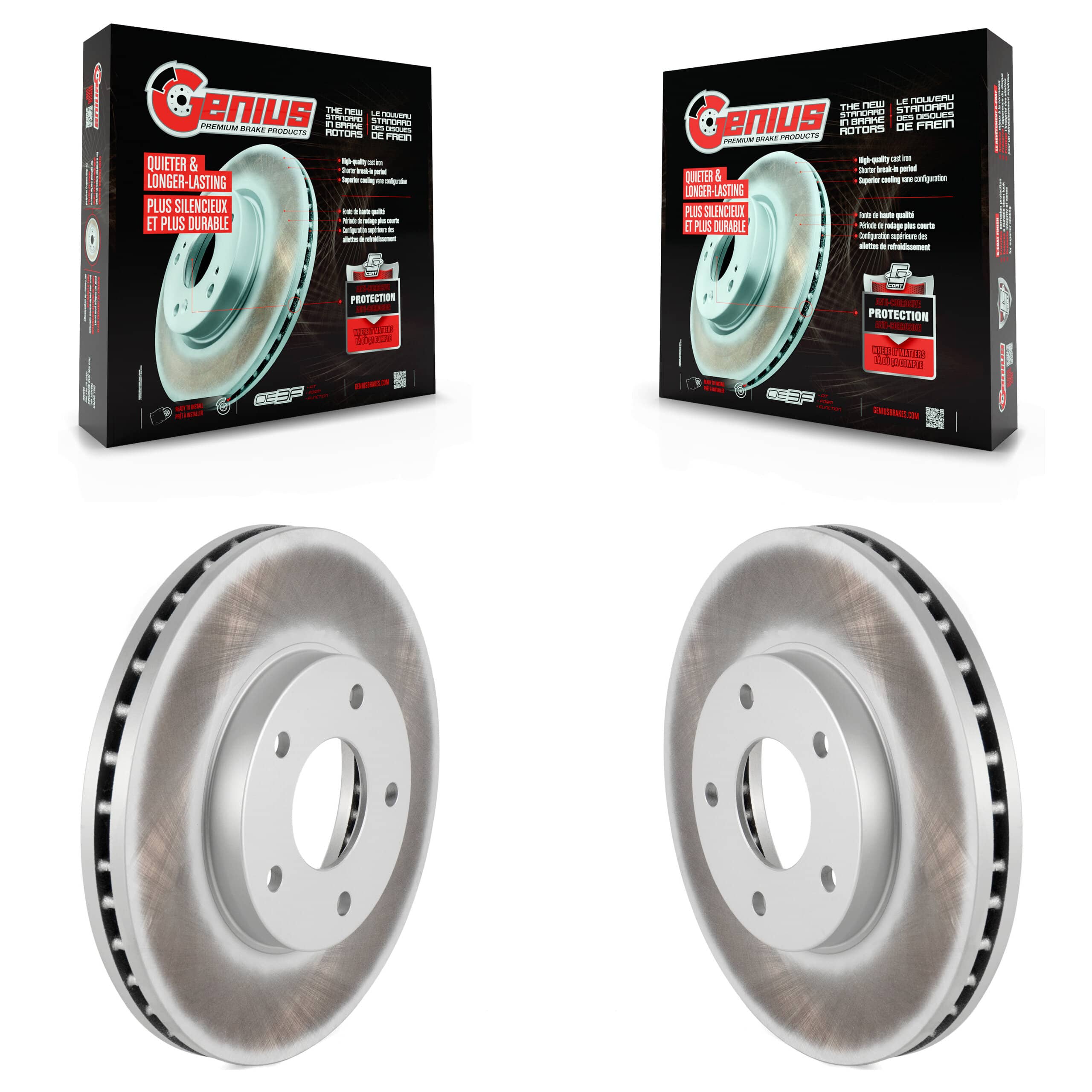 Genius - KG-100242 - Front Disc Brake Rotor Kits