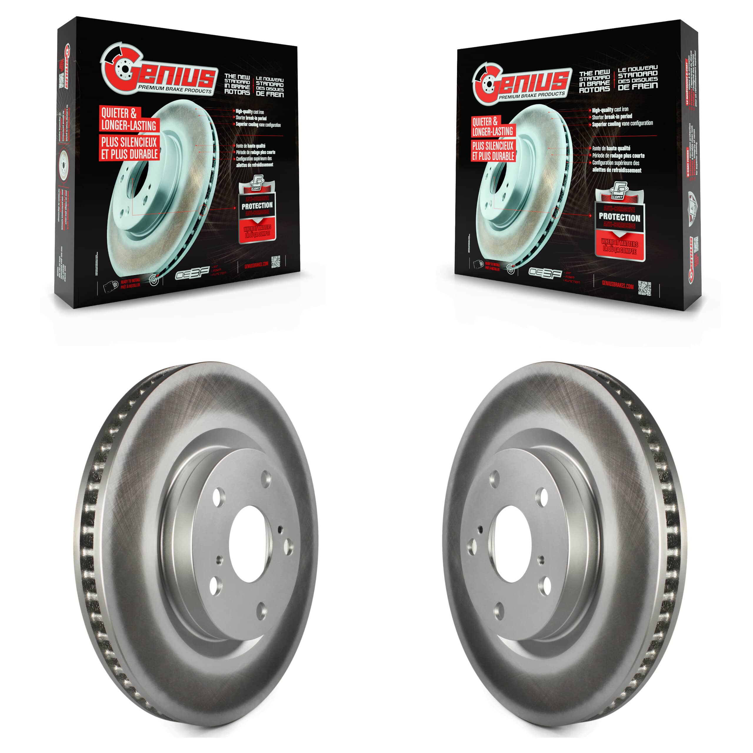 Genius - KG-100255 - Front Disc Brake Rotor Kits