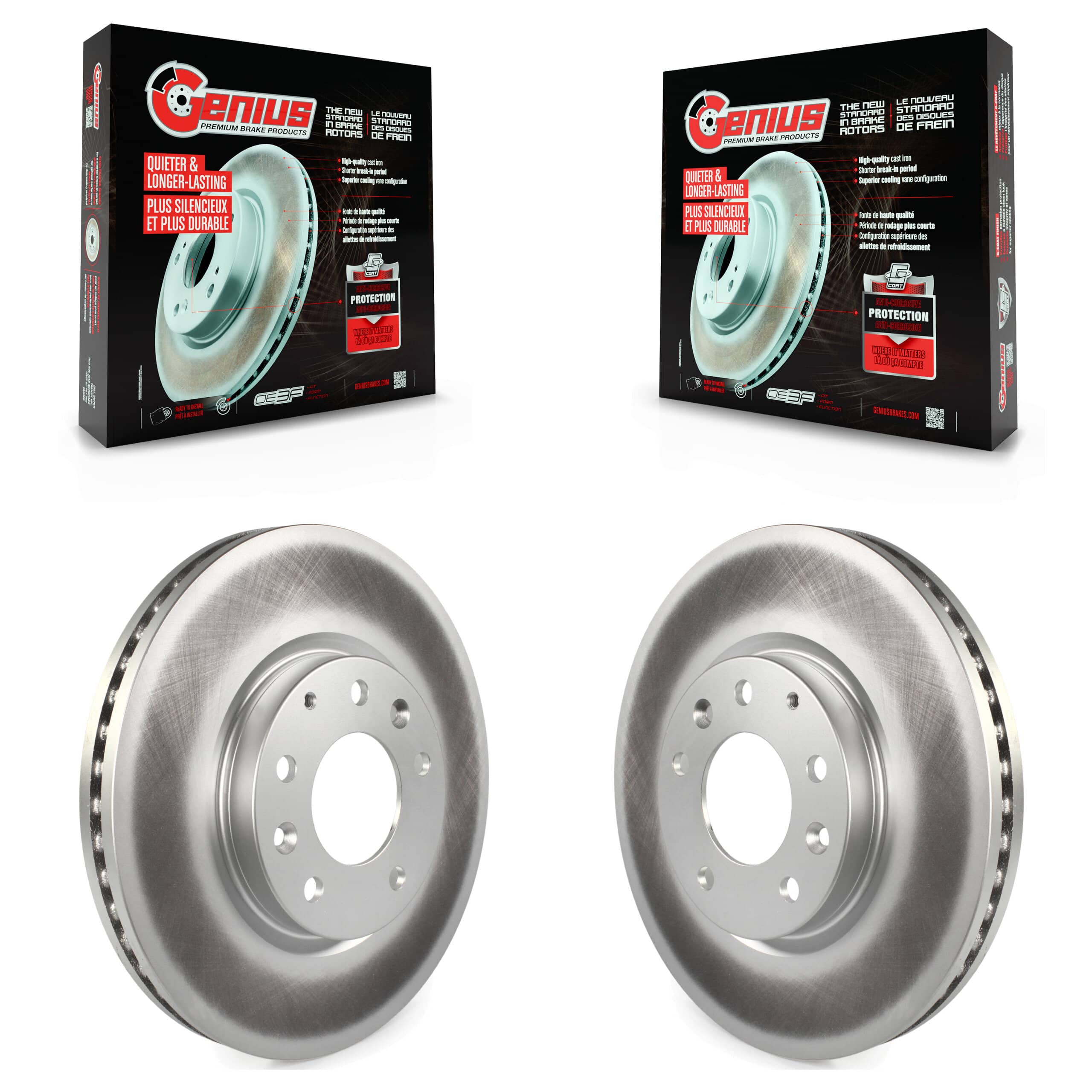 Genius - KG-100265 - Front Disc Brake Rotor Kits