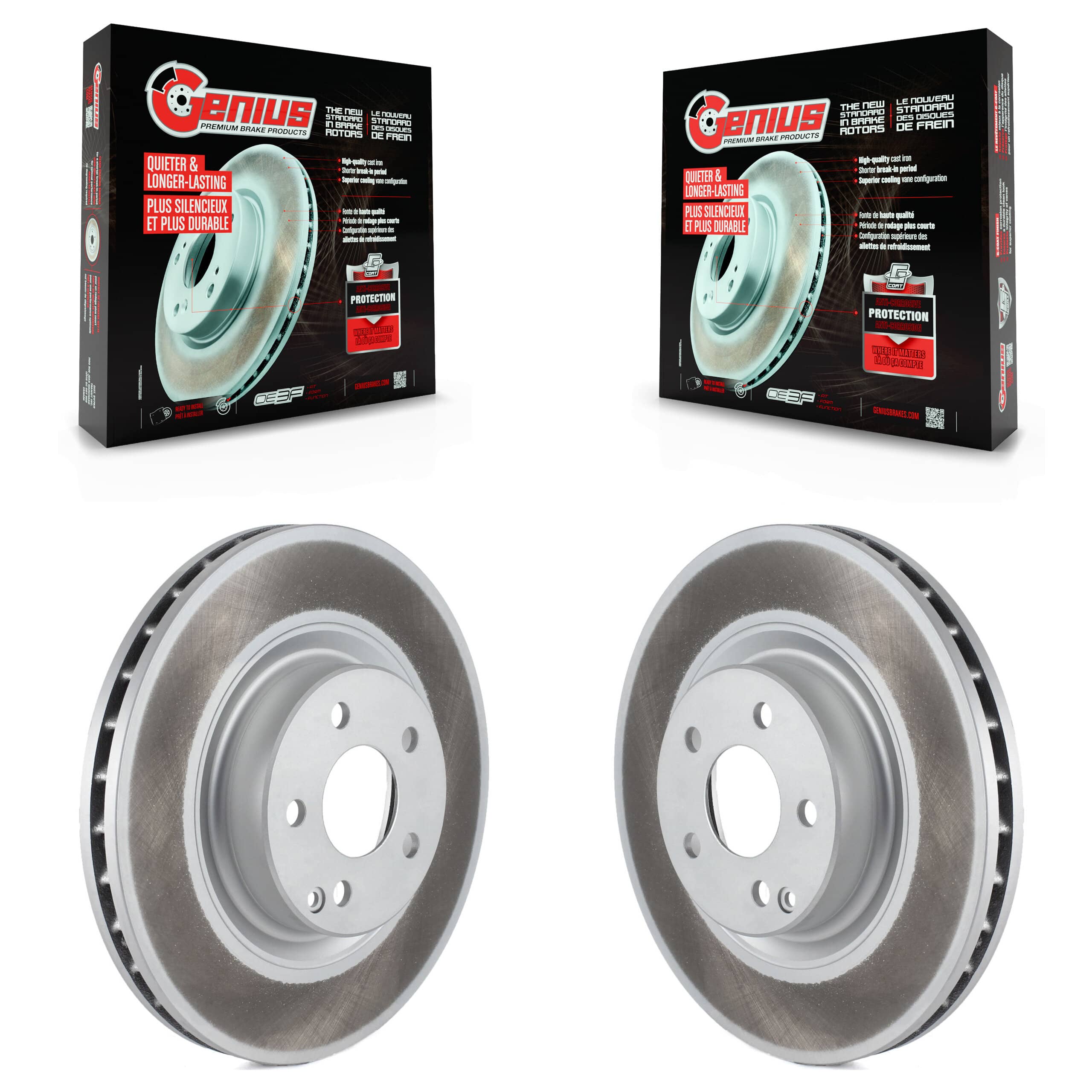 Genius - KG-100268 - Front Disc Brake Rotor Kits