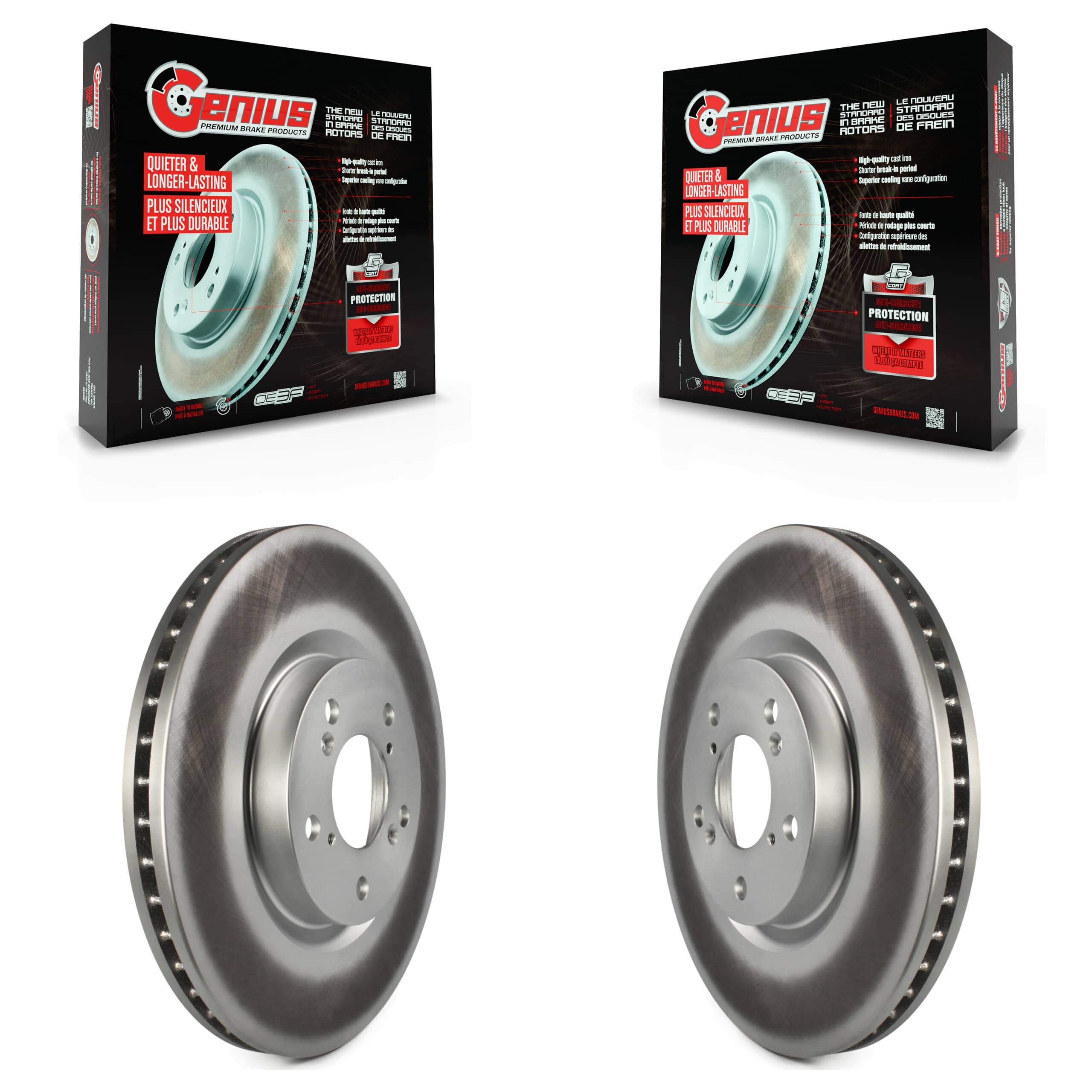 Genius - KG-100272 - Front Disc Brake Rotor Kits