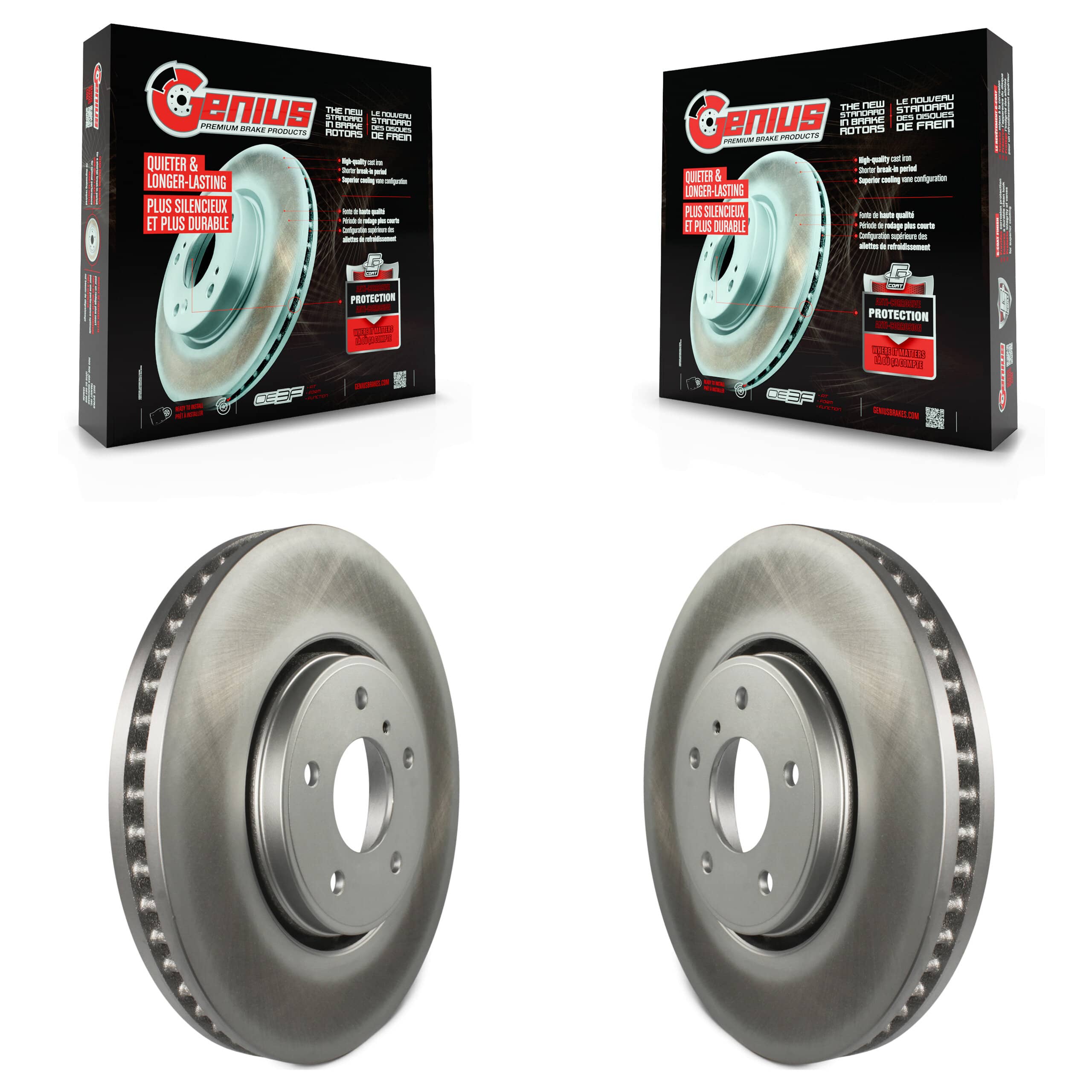Genius - KG-100273 - Front Disc Brake Rotor Kits