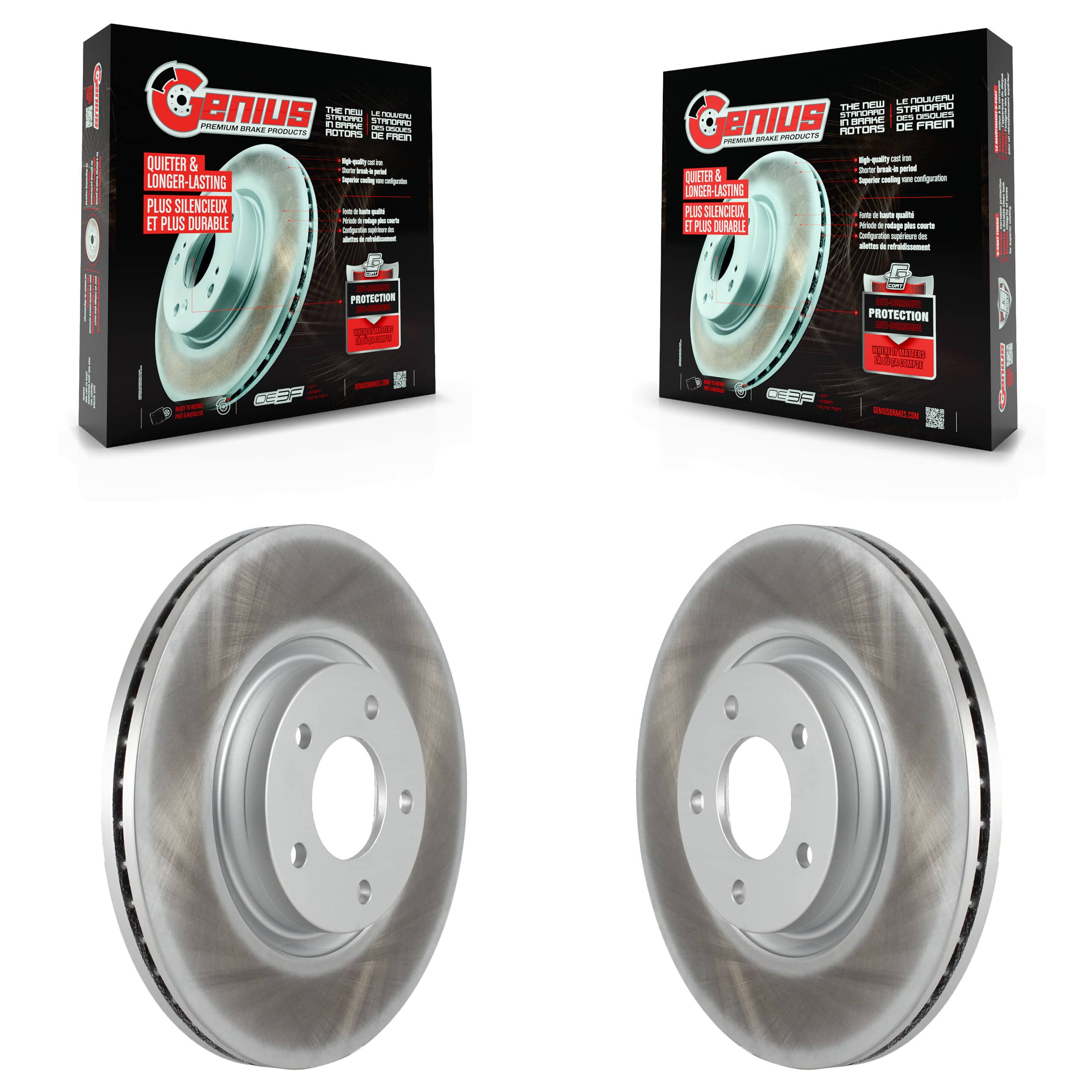 Genius - KG-100275 - Front Disc Brake Rotor Kits