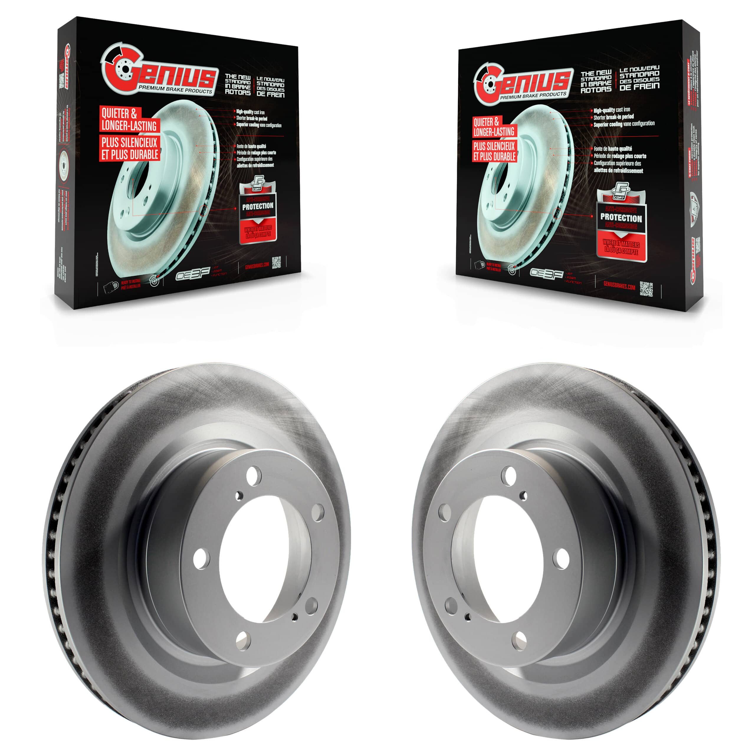 Genius - KG-100277 - Front Disc Brake Rotor Kits