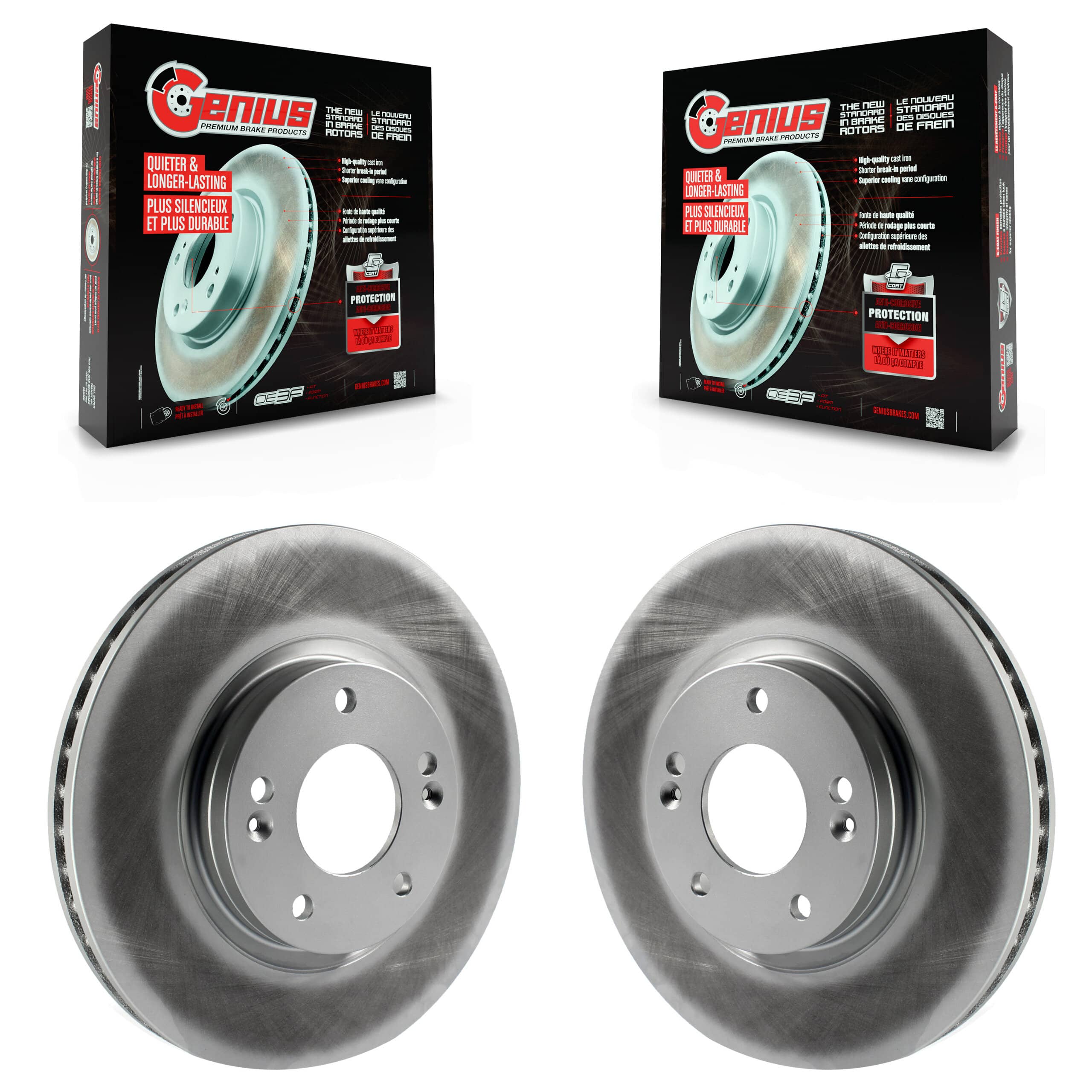 Genius - KG-100280 - Front Disc Brake Rotor Kits