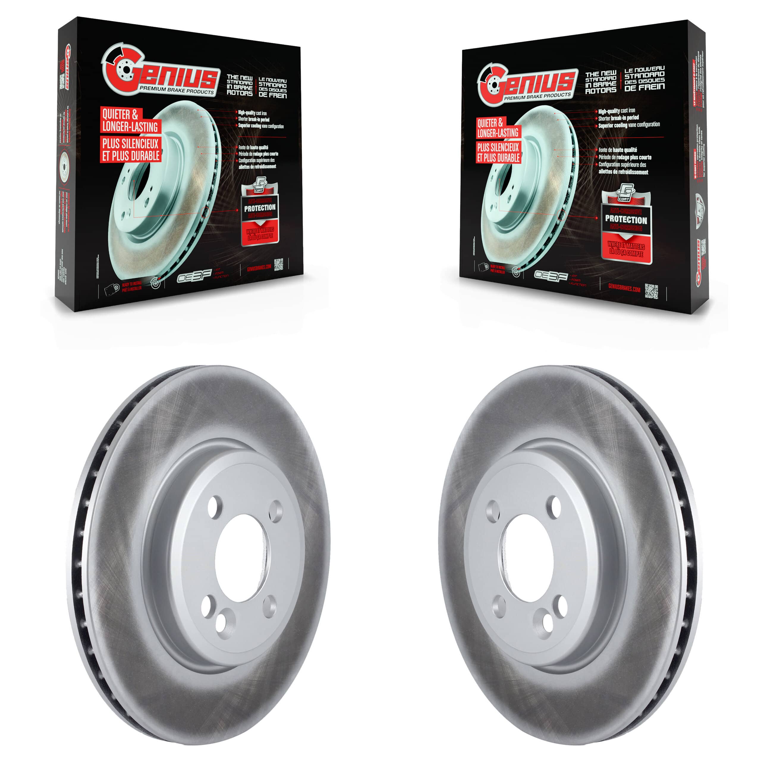 Genius - KG-100284 - Front Disc Brake Rotor Kits