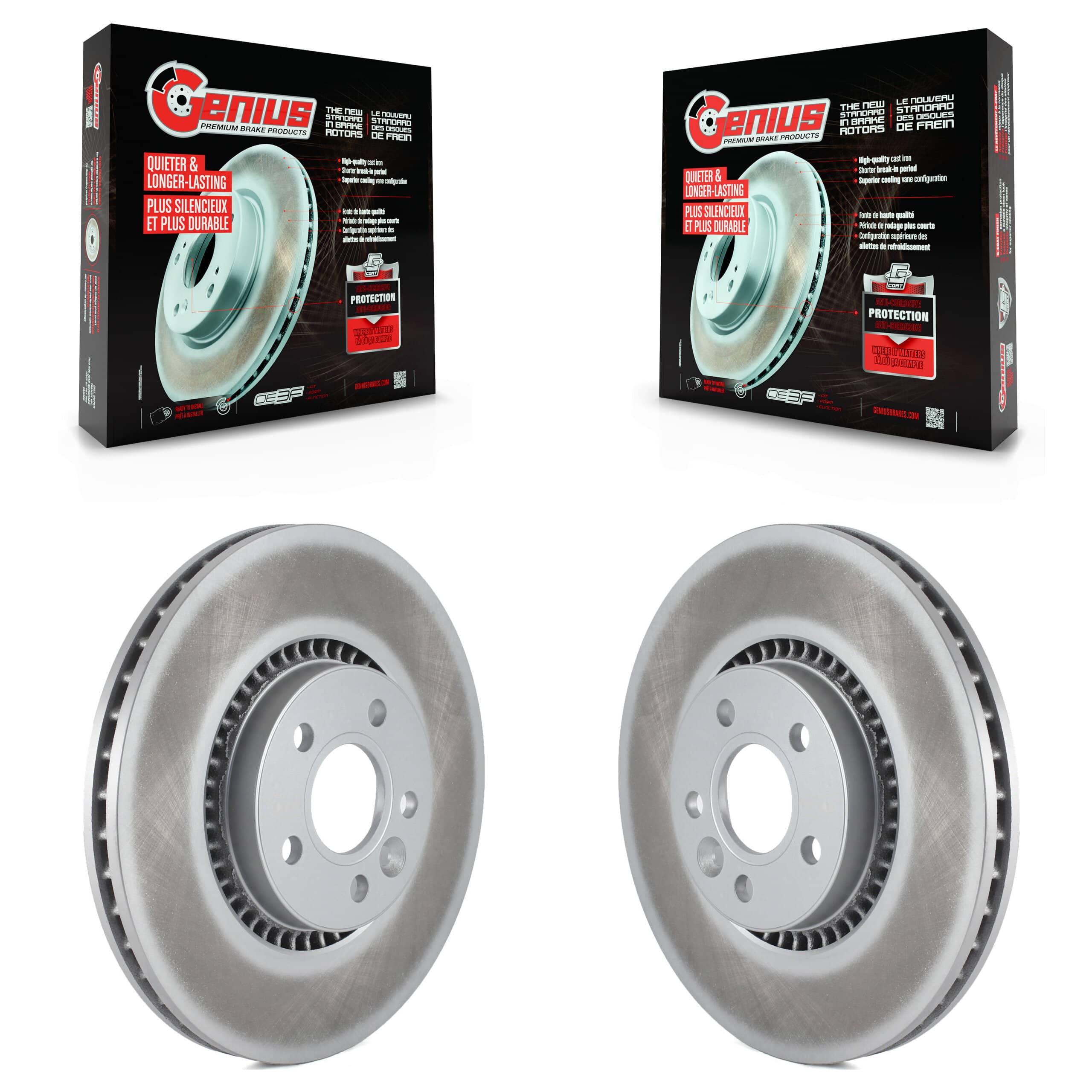 Genius - KG-100293 - Front Disc Brake Rotor Kits