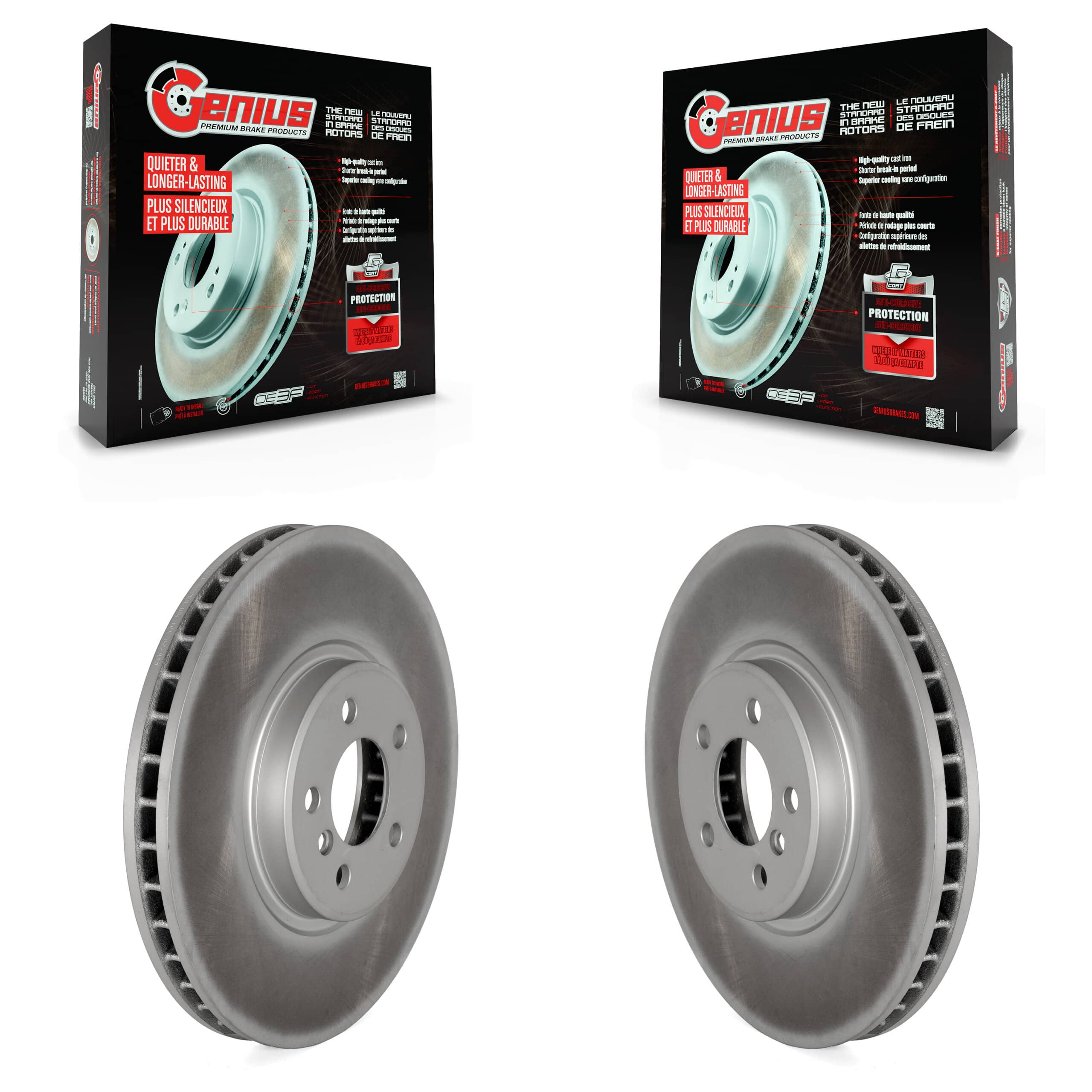 Genius - KG-100305 - Front Disc Brake Rotor Kits