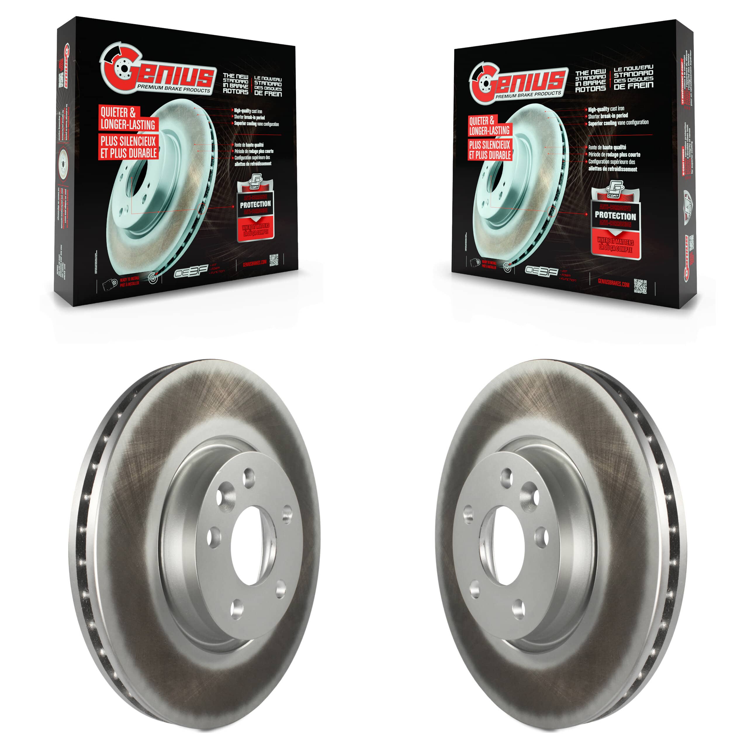 Genius - KG-100306 - Front Disc Brake Rotor Kits