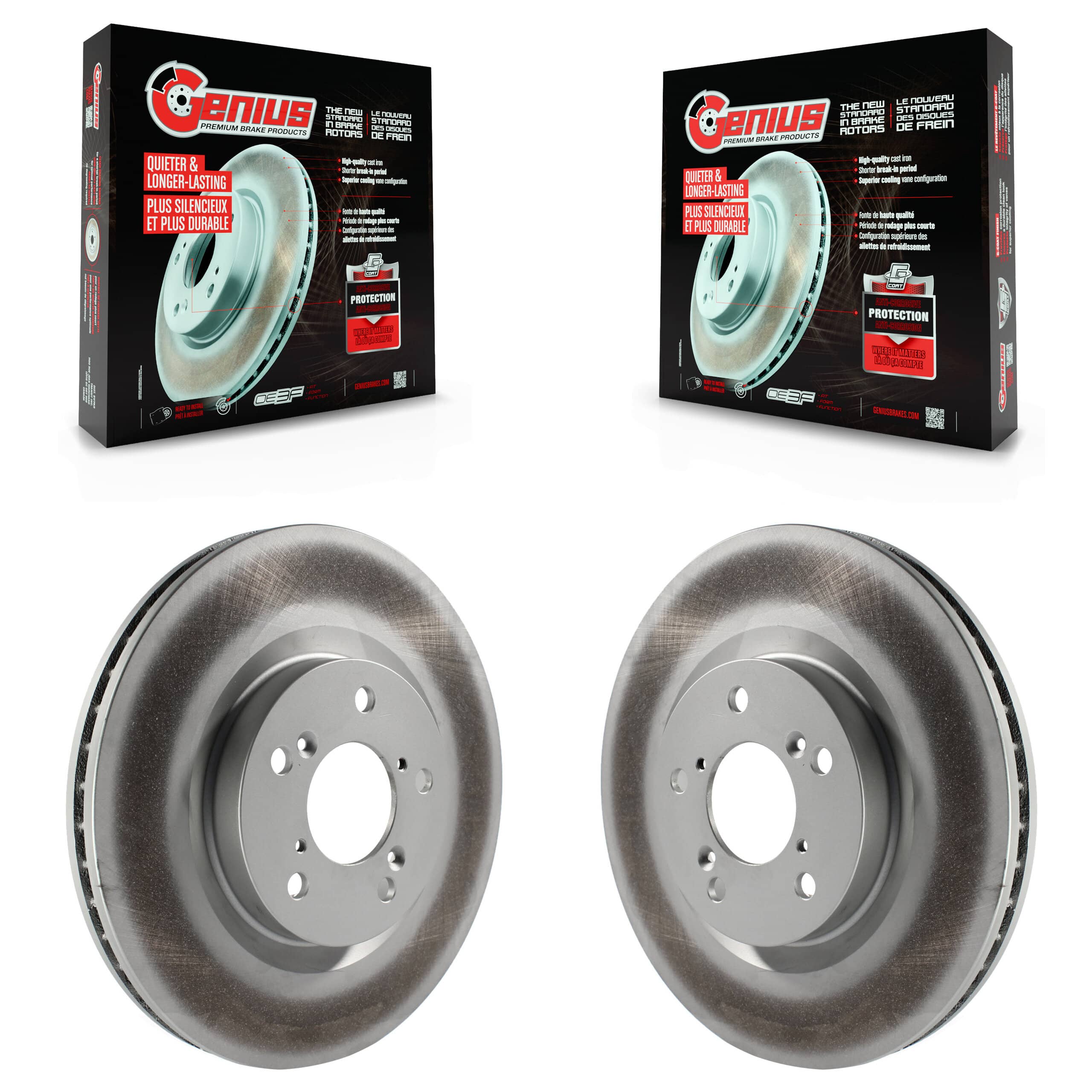 Genius - KG-100308 - Front Disc Brake Rotor Kits