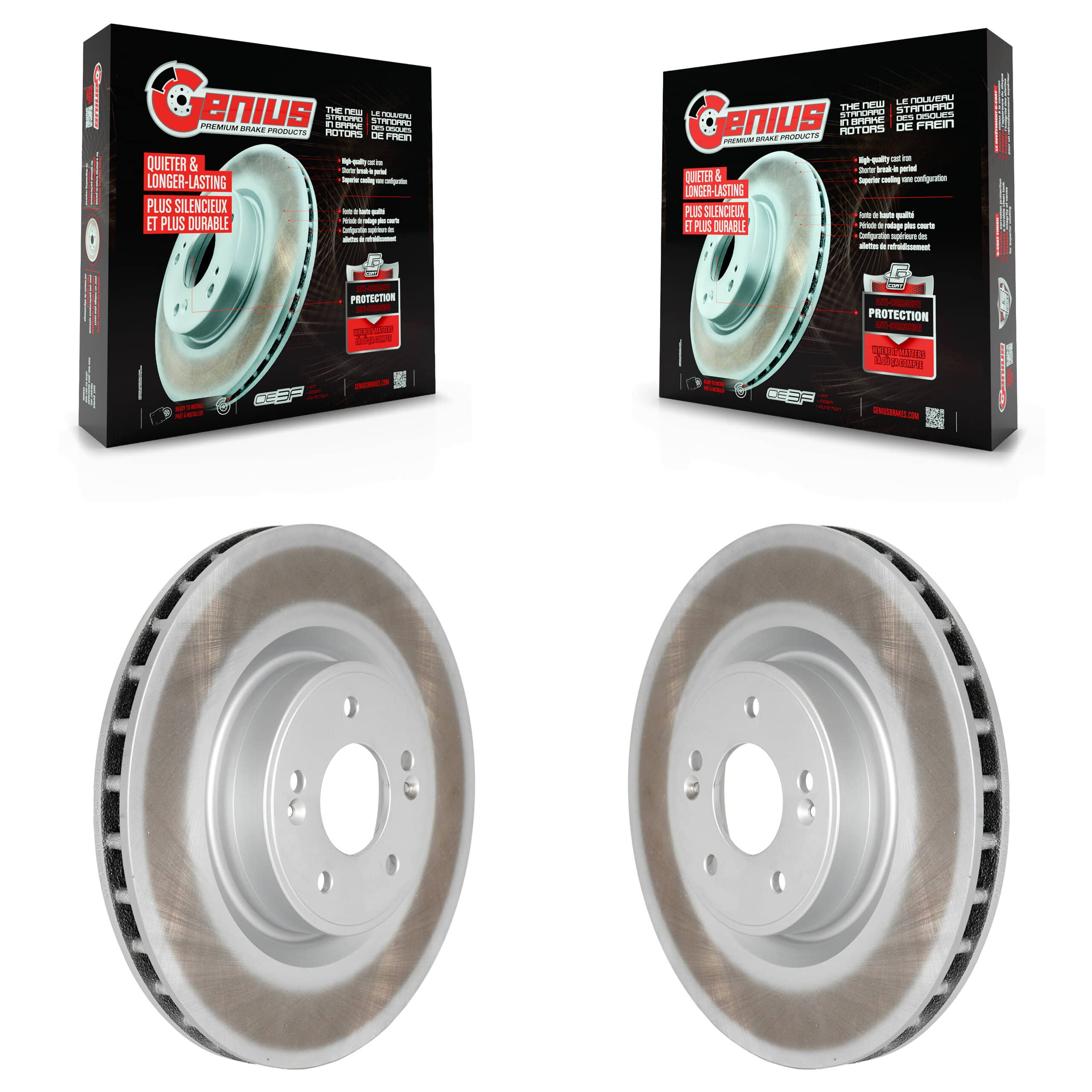 Genius - KG-100313 - Front Disc Brake Rotor Kits