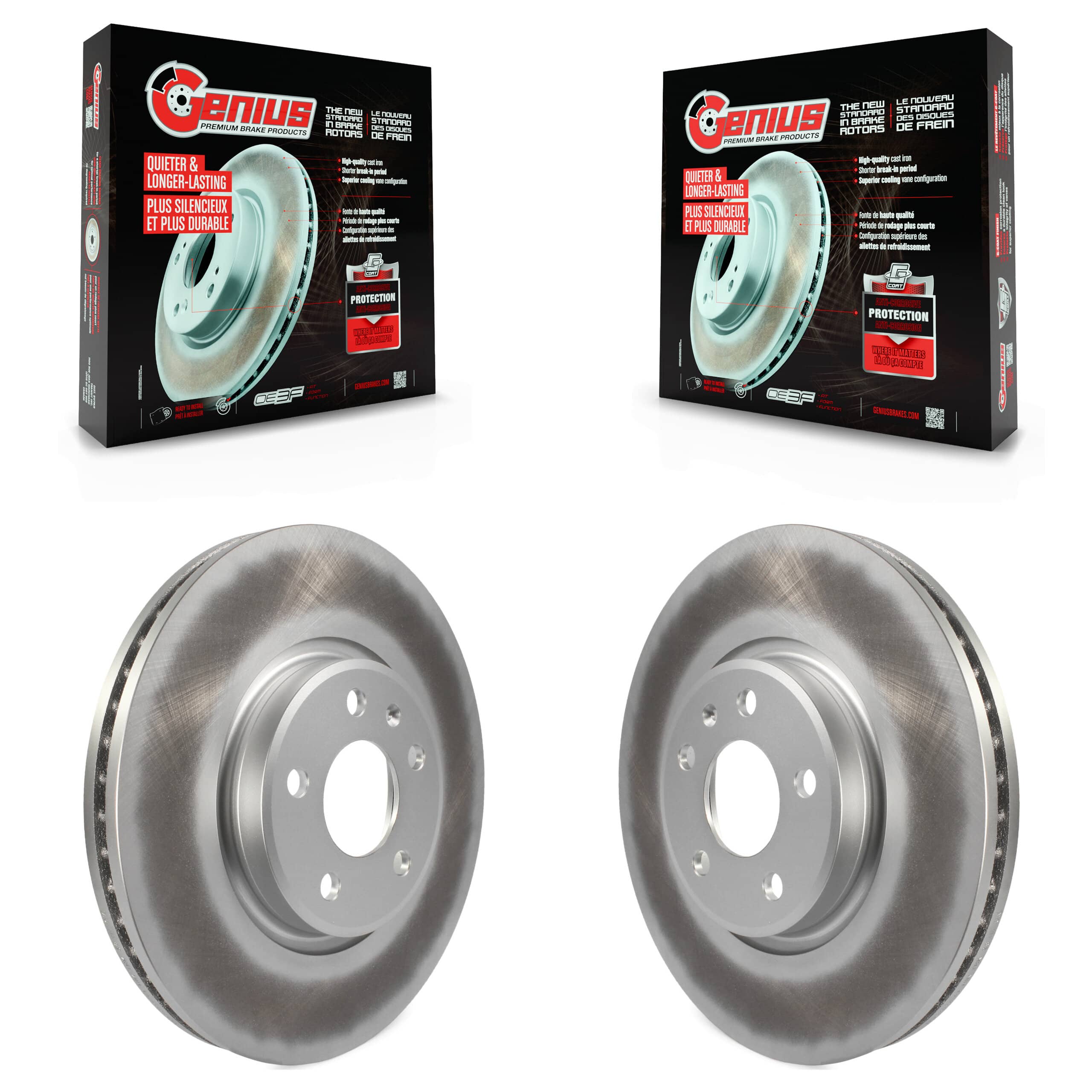 Genius - KG-100336 - Front Disc Brake Rotor Kits