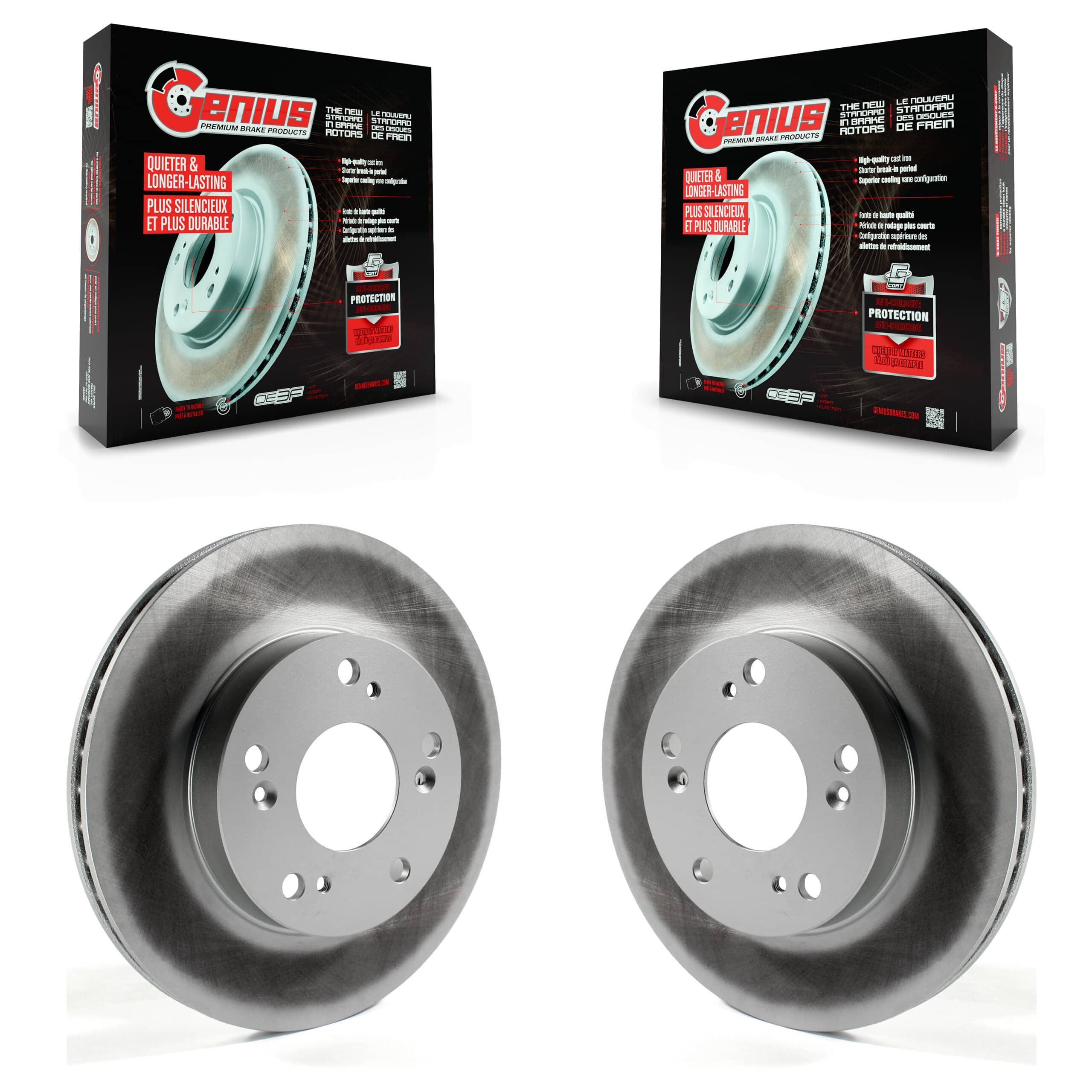 Genius - KG-100338 - Front Disc Brake Rotor Kits