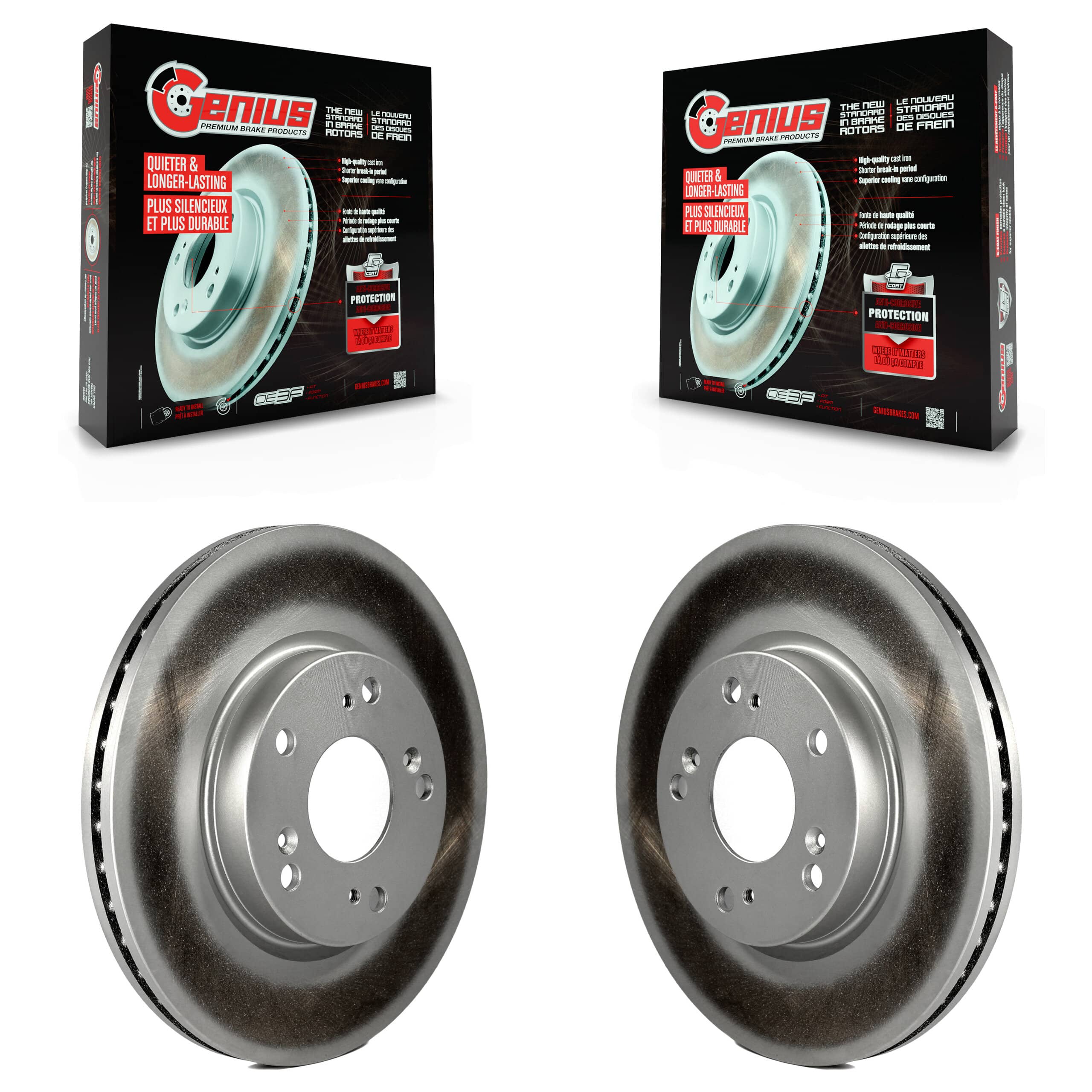 Genius - KG-100344 - Front Disc Brake Rotor Kits